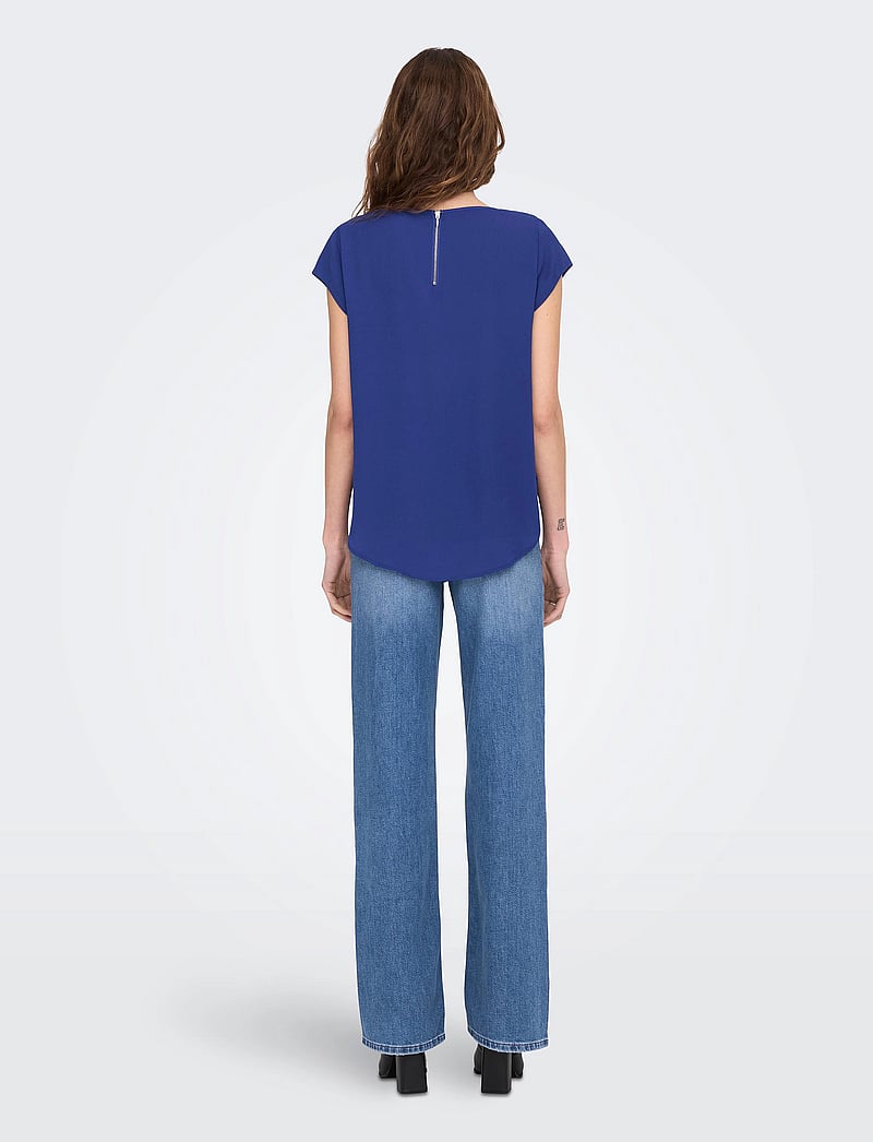 ONLY - ONLVIC S/S SOLID TOP NOOS WVN - lühikeste varrukatega pluusid - surf the web - 3