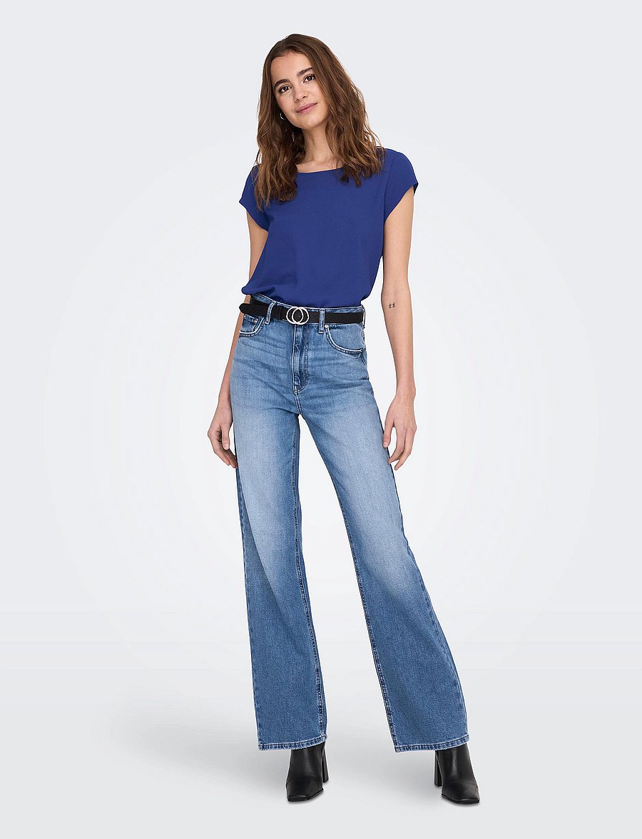 ONLY - ONLVIC S/S SOLID TOP NOOS WVN - blūzes ar īsām piedurknēm - surf the web - 5
