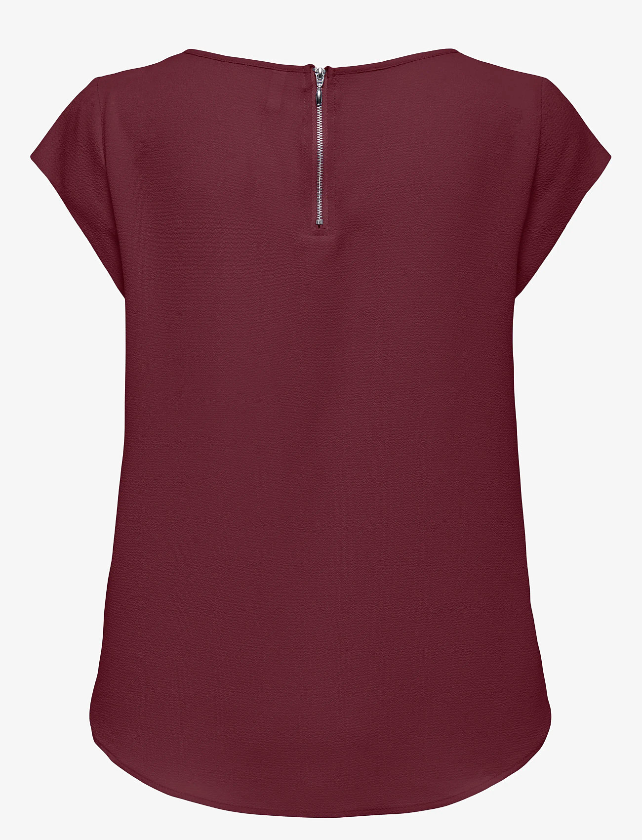 ONLY - ONLVIC S/S SOLID TOP NOOS WVN - kortärmade blusar - tawny port - 1