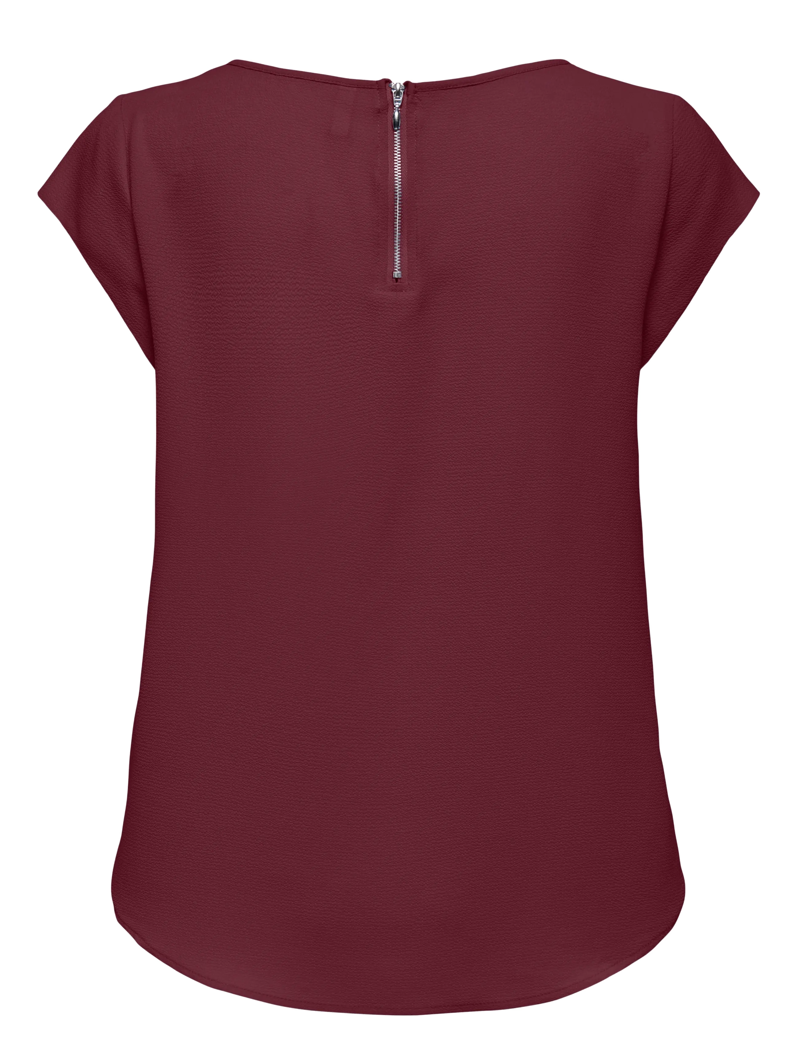 ONLY - ONLVIC S/S SOLID TOP NOOS WVN - lühikeste varrukatega pluusid - tawny port - 1
