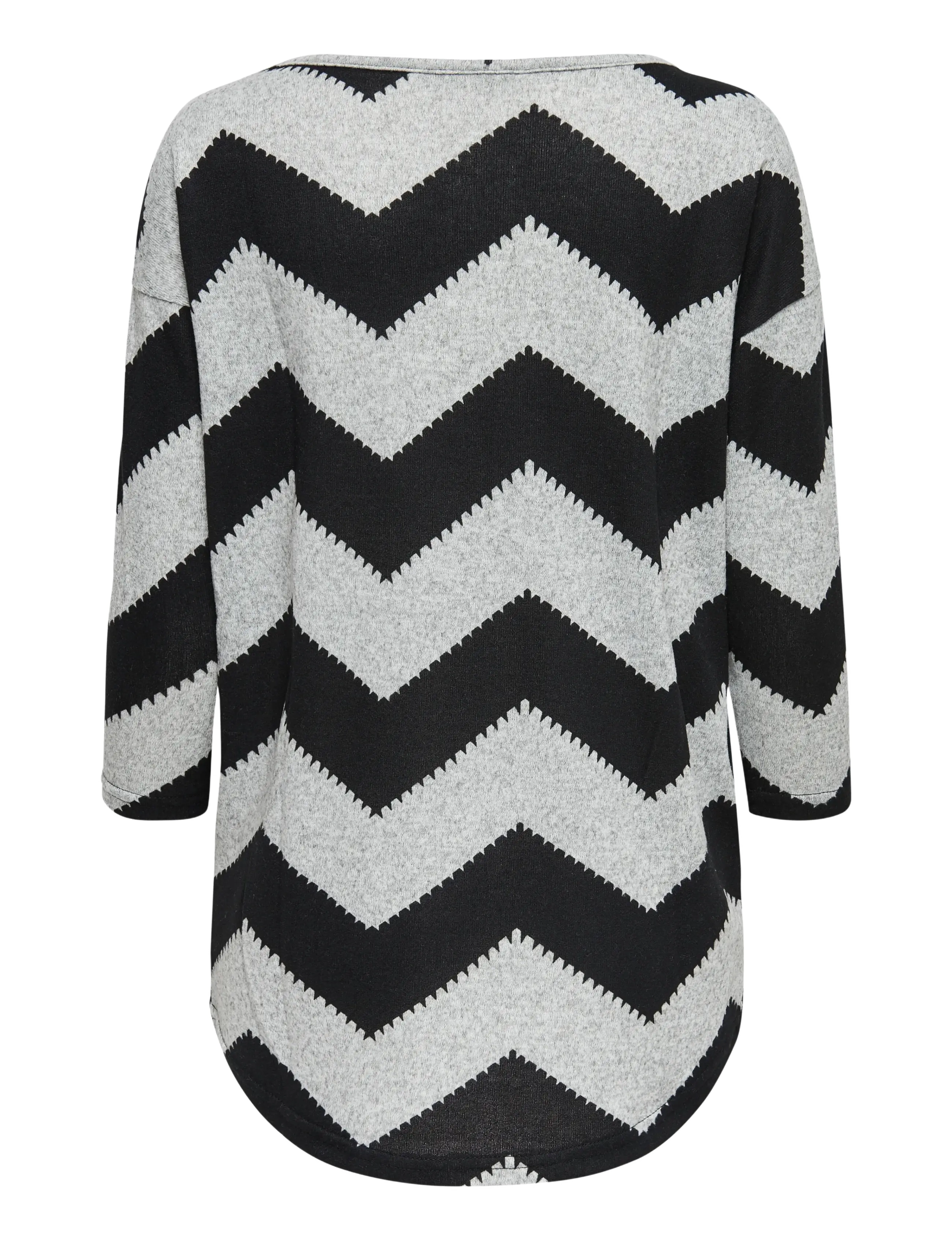 ONLY - ONLELCOS 4/5 AOP TOP JRS NOOS - langärmlige tops - light grey melange - 2