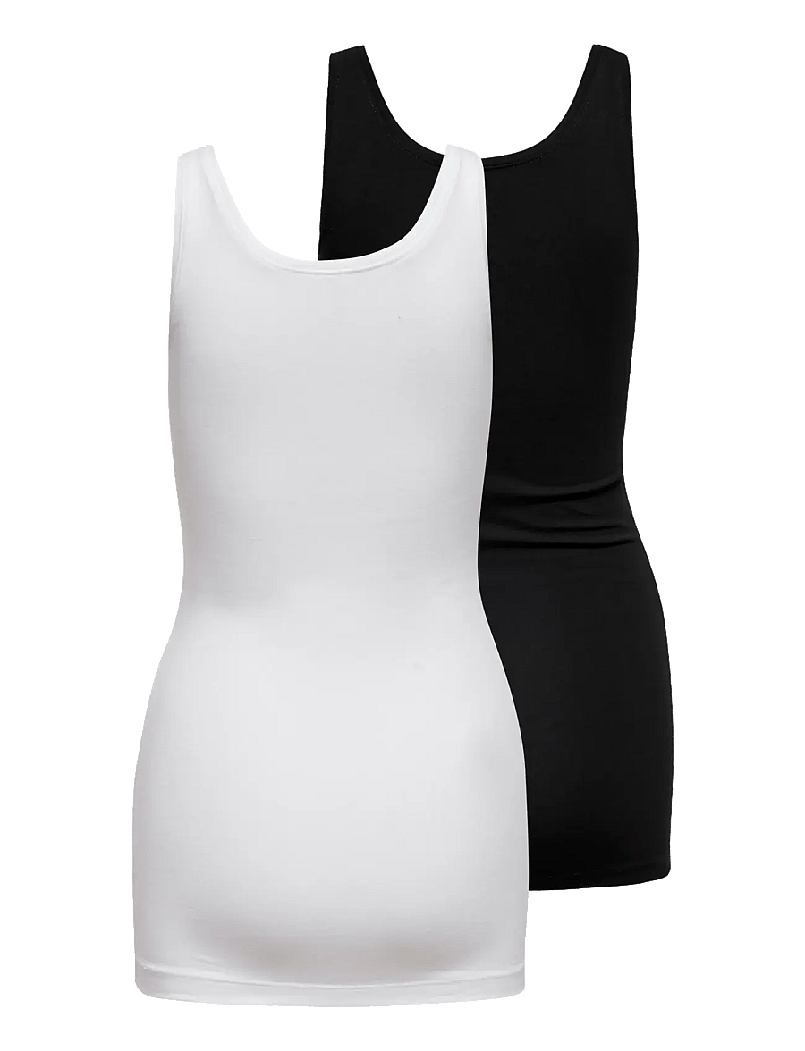 ONLY - ONLLIVE LOVE NEW LONG TT 2PACK JRS NOOS - Ärmellose tops - black - 2