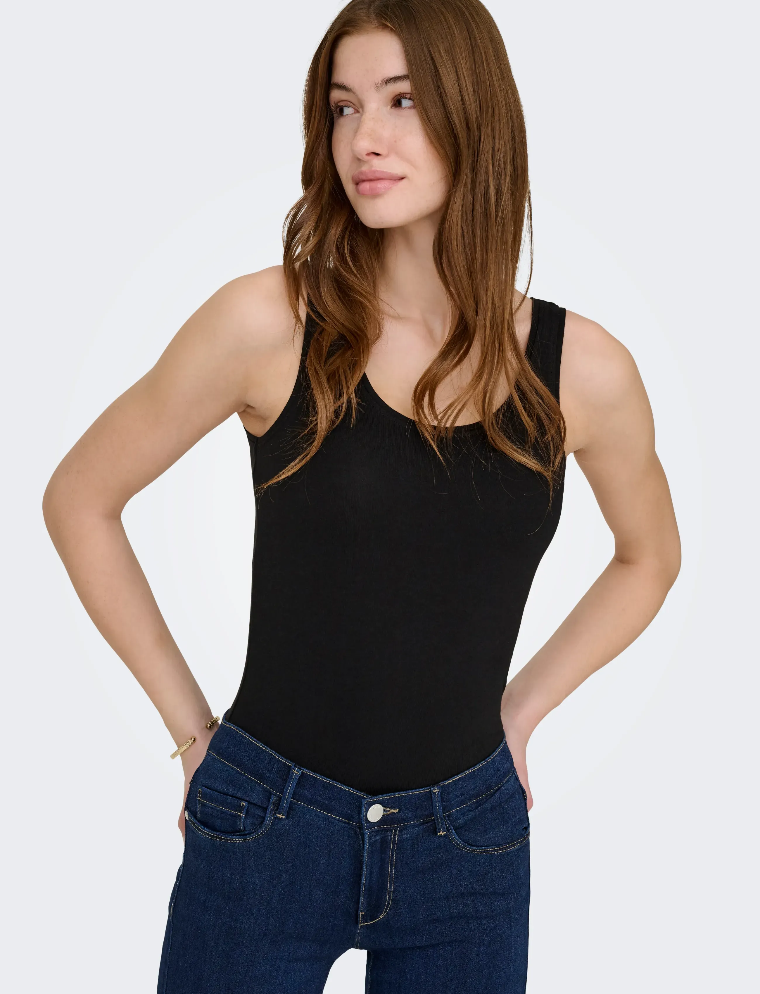 ONLY - ONLLIVE LOVE NEW LONG TT 2PACK JRS NOOS - laveste priser - black - 5