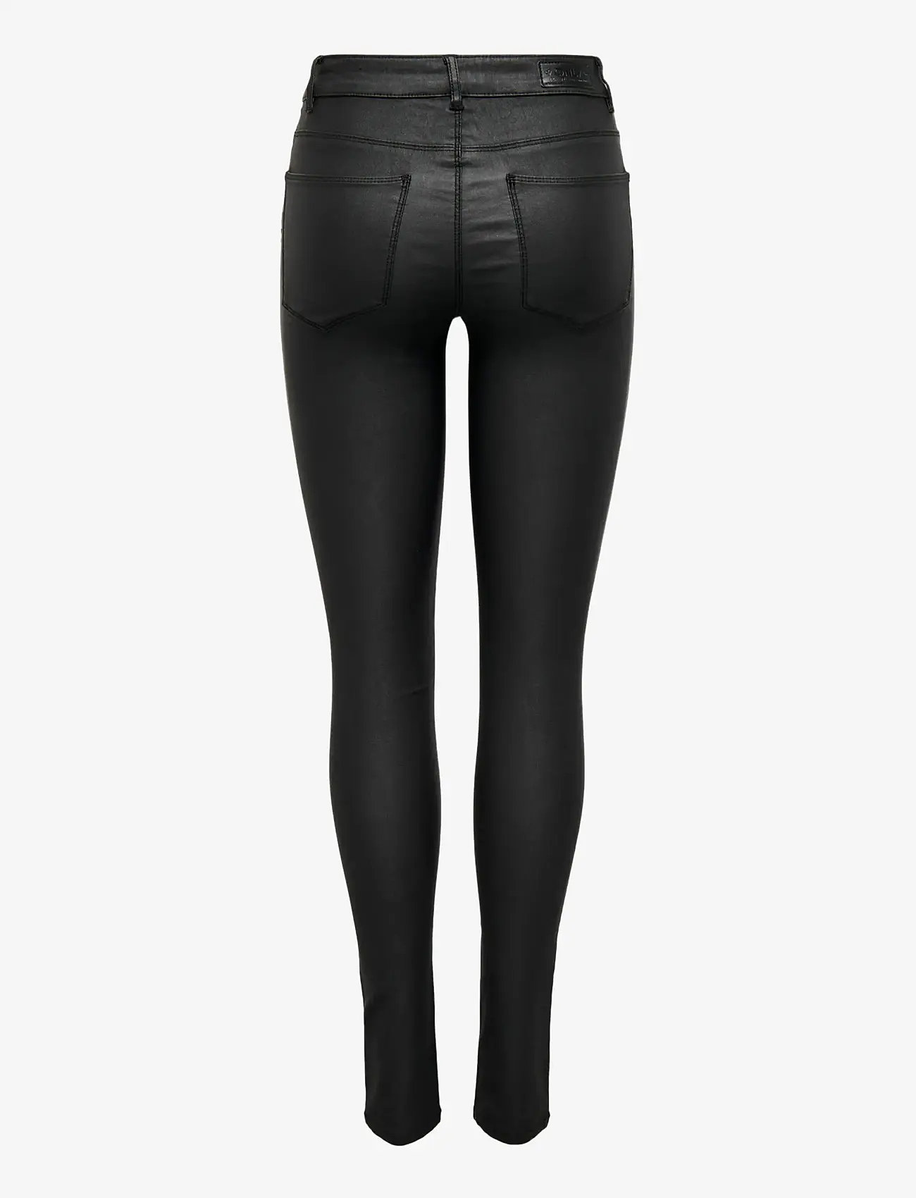 ONLY - ONLANNE K MID WAIST COATED PNT NOOS - leðurbuxur - black - 2