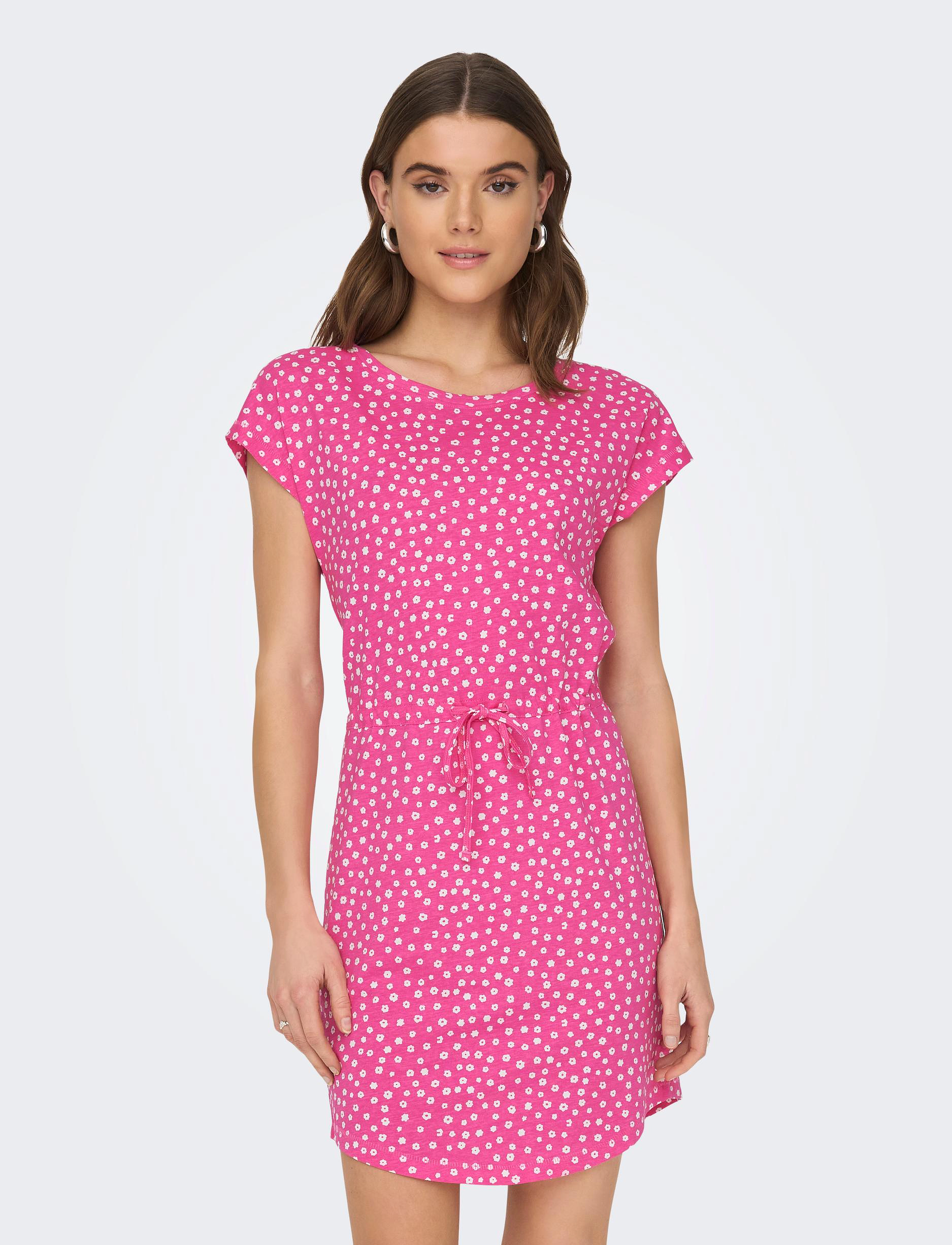 ONLY ONLMAY S/S DRESS NOOS - Kleidid - SHOCKING PINK / pink/rose