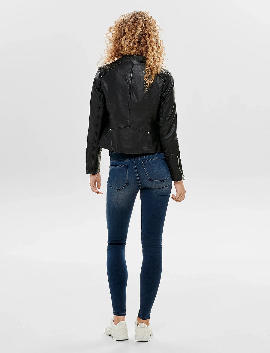 ONLY - ONLGEMMA FAUX LEATHER BIKER OTW NOOS - forårsjakker - black - 5