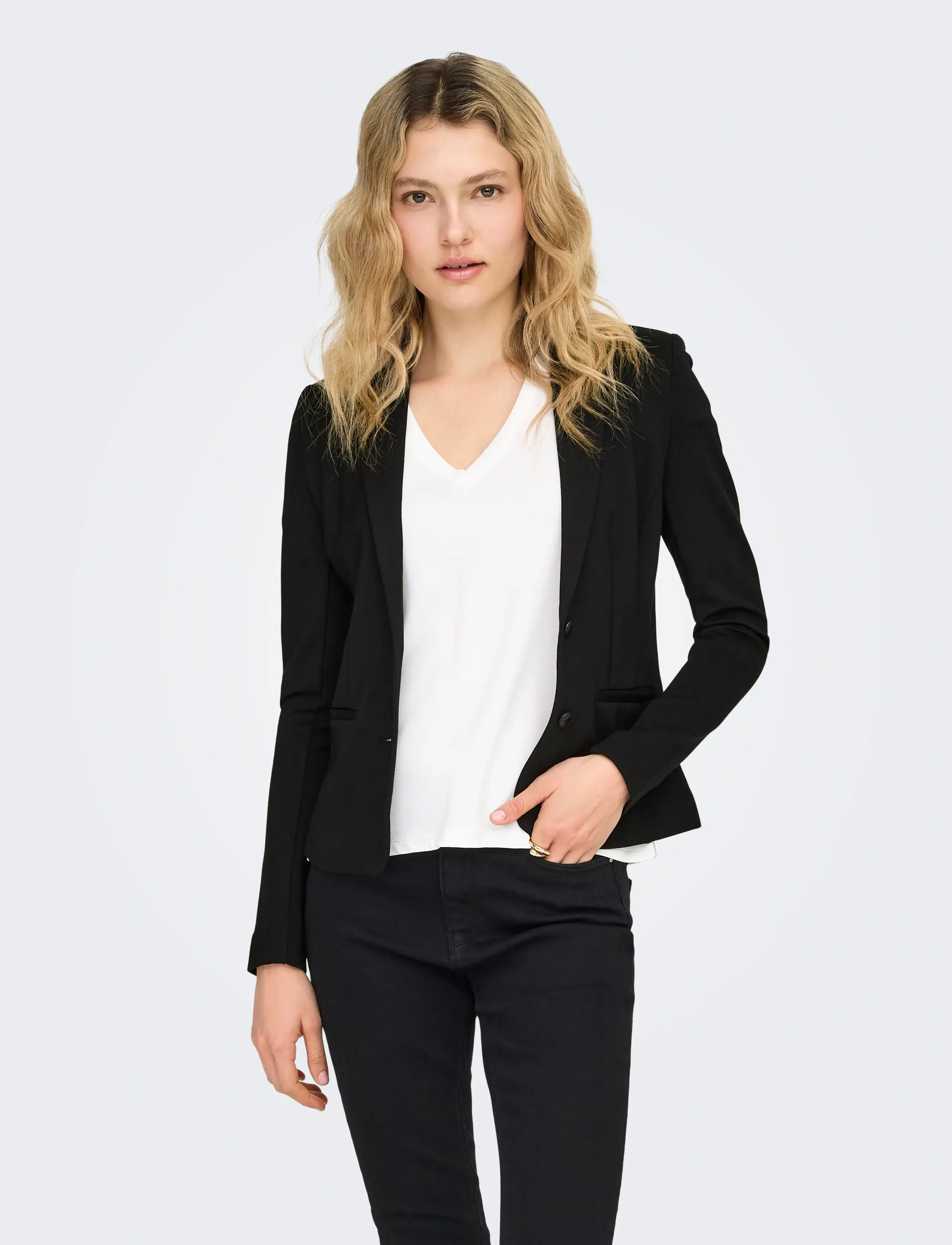 ONLY Onlpoptrash Blazer Tlr Noos, XXL, Black, Blazere > Enkeltradede Blazere, Dame