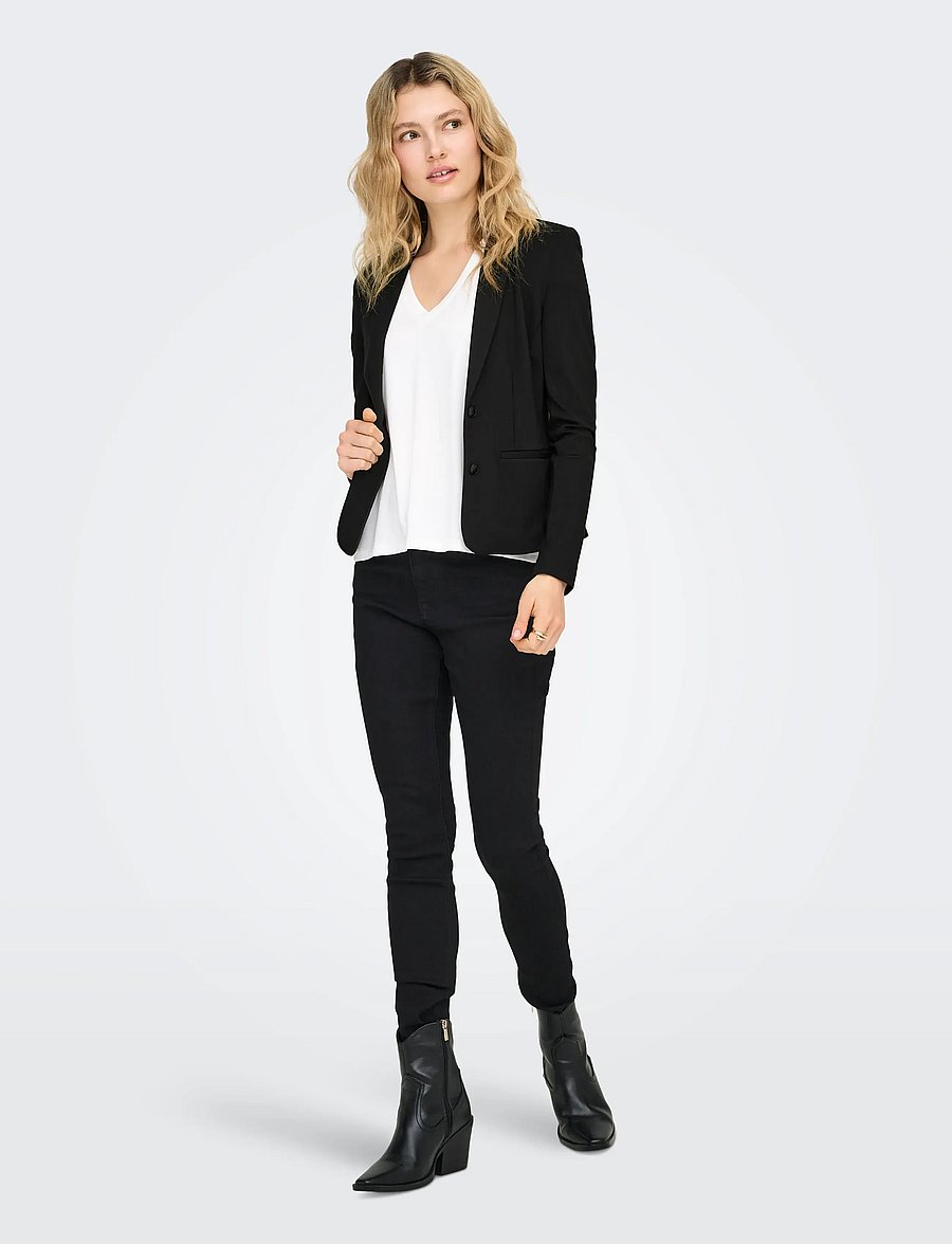 ONLY - ONLPOPTRASH BLAZER TLR NOOS - single breasted blazers - black - 4