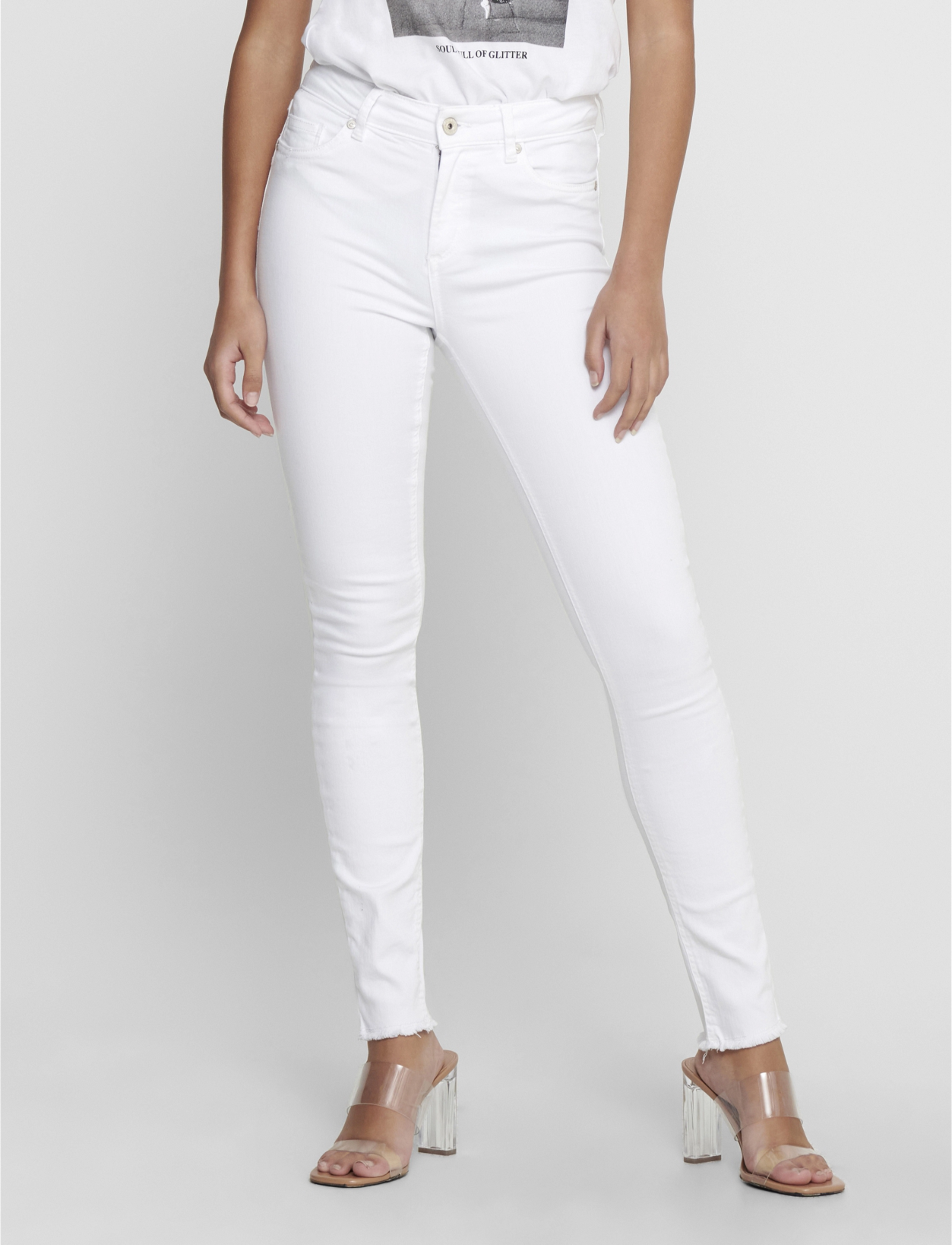 ONLY - ONLBLUSH MID SK RW ANK DNM REA0730 NOOS - white - 2