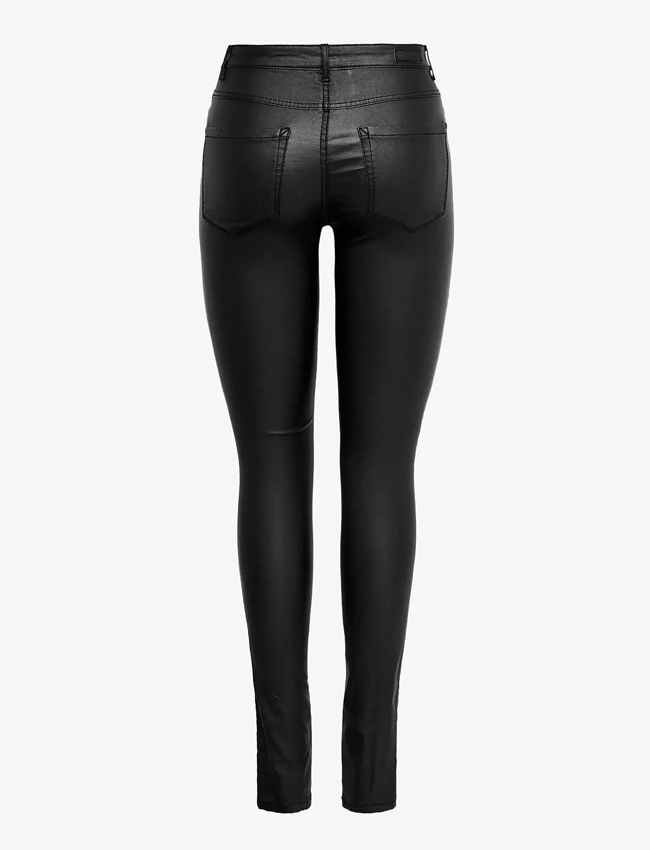 ONLY - ONLROYAL LIFE HW SK ROCK COATED PIM NOOS - skinnbyxor - black - 2