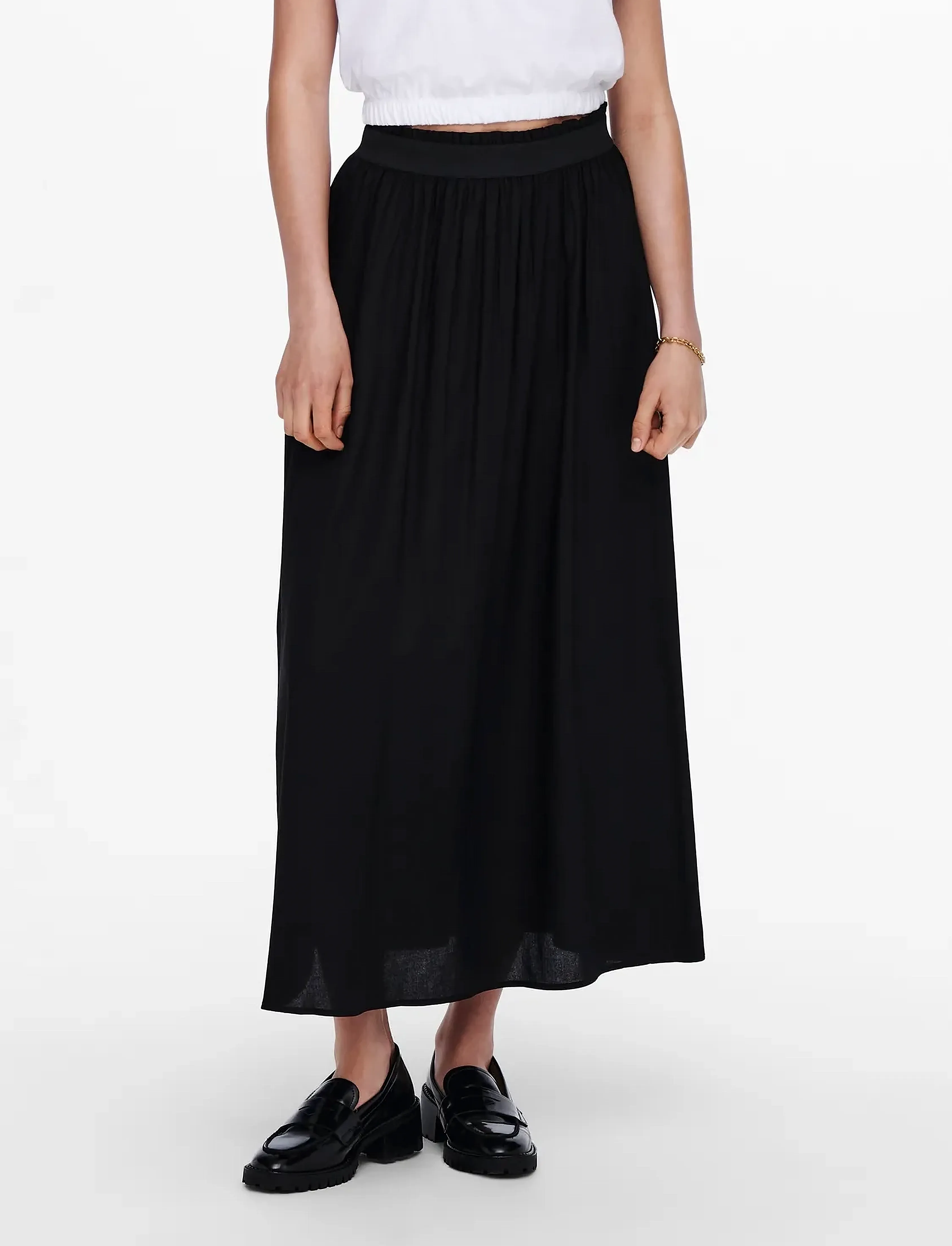 ONLY Onlvenedig Life Long Skirt Wvn Noos, XS, Black, Nederdele > Maxi, Dame