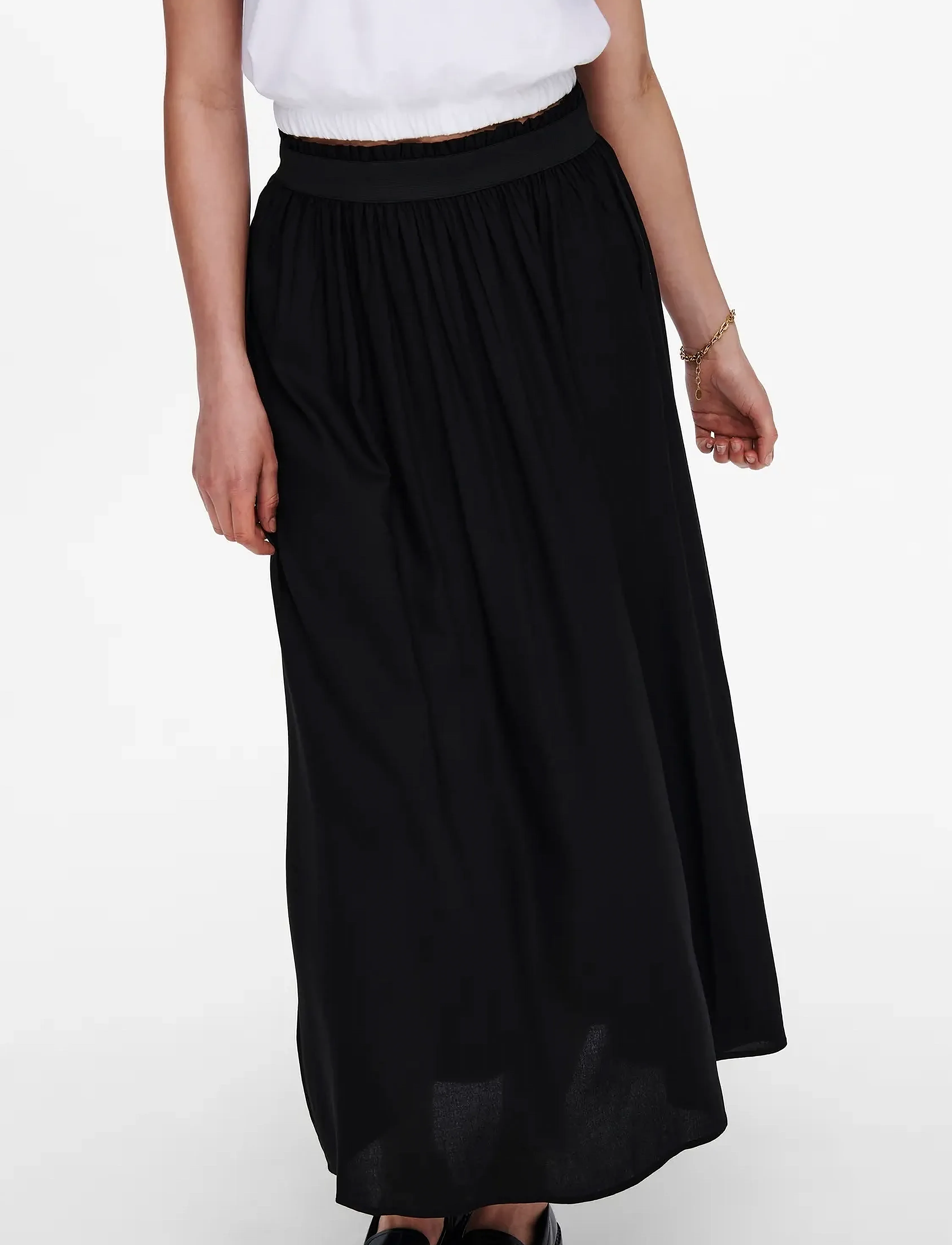 ONLY - ONLVENEDIG LIFE LONG SKIRT WVN NOOS - jupes longues - black - 4