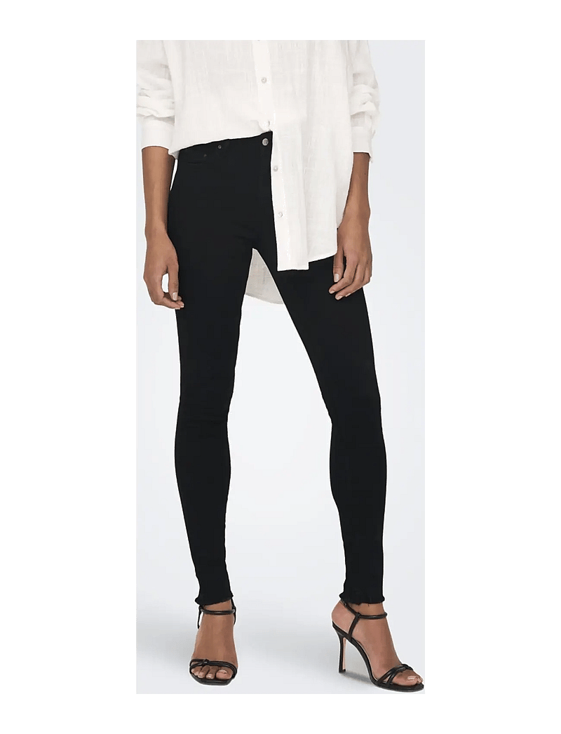 ONLY - ONLBLUSH MID SK ANK RW DNM REA2343 NOOS - skinny jeans - black denim - 3