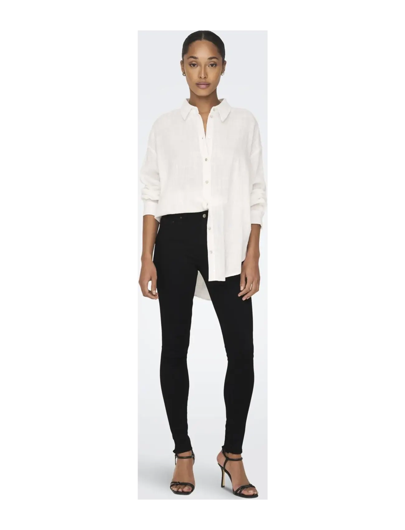 ONLY - ONLBLUSH MID SK ANK RW DNM REA2343 NOOS - skinny jeans - black denim - 5