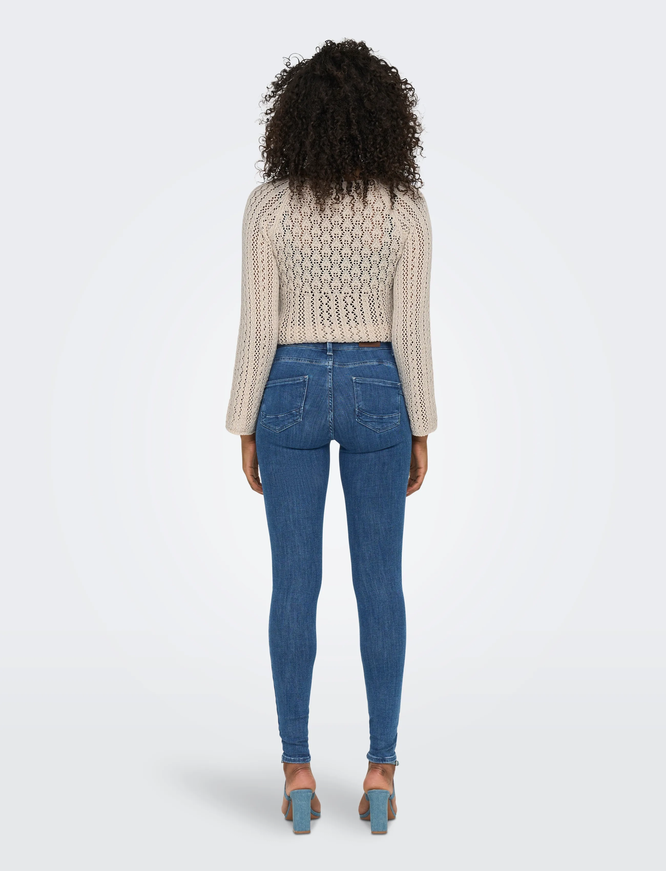 ONLY - ONLPOWER MID PUSHUP SK REA3223 NOOS - dark blue denim - 3