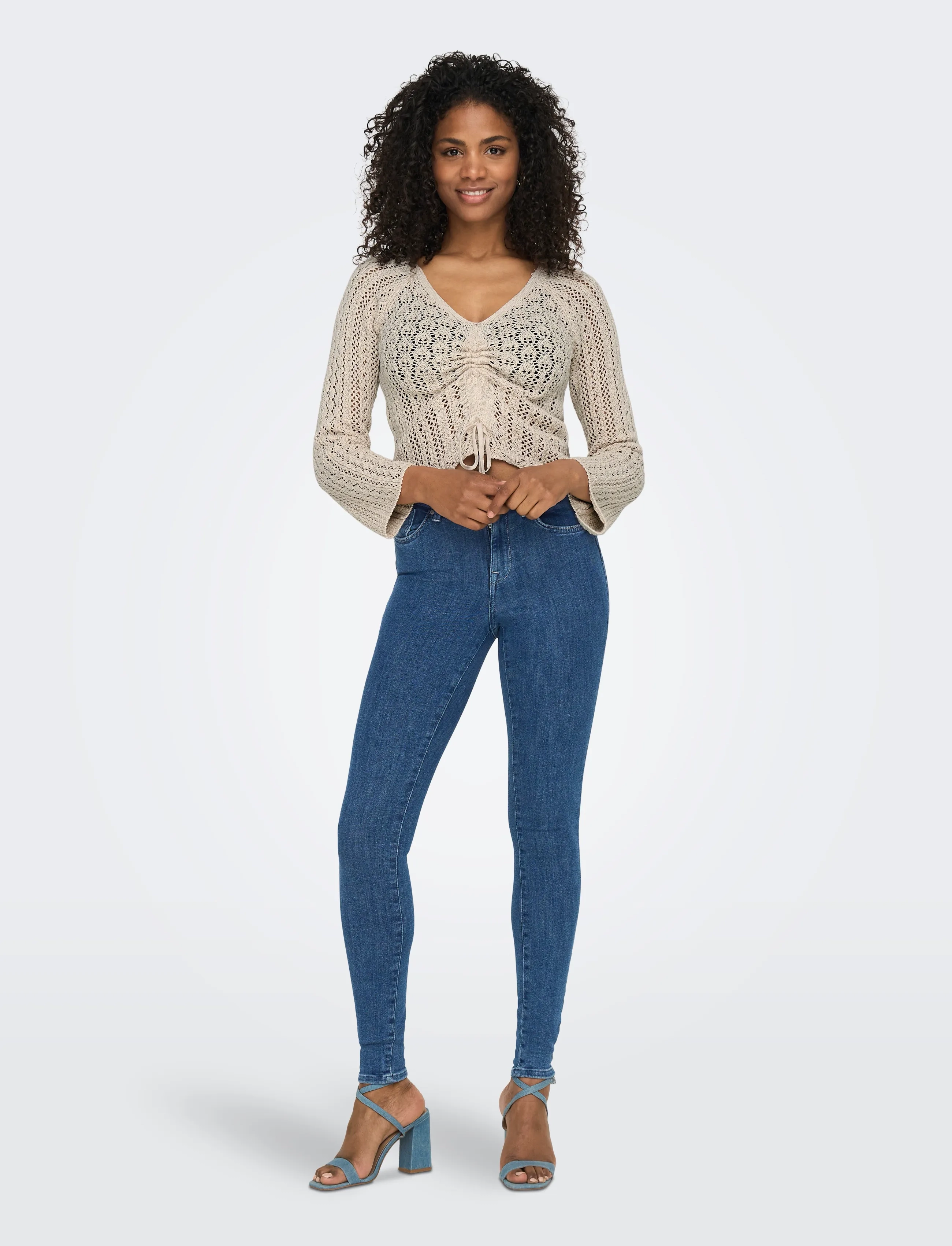 ONLY - ONLPOWER MID PUSHUP SK REA3223 NOOS - dark blue denim - 4