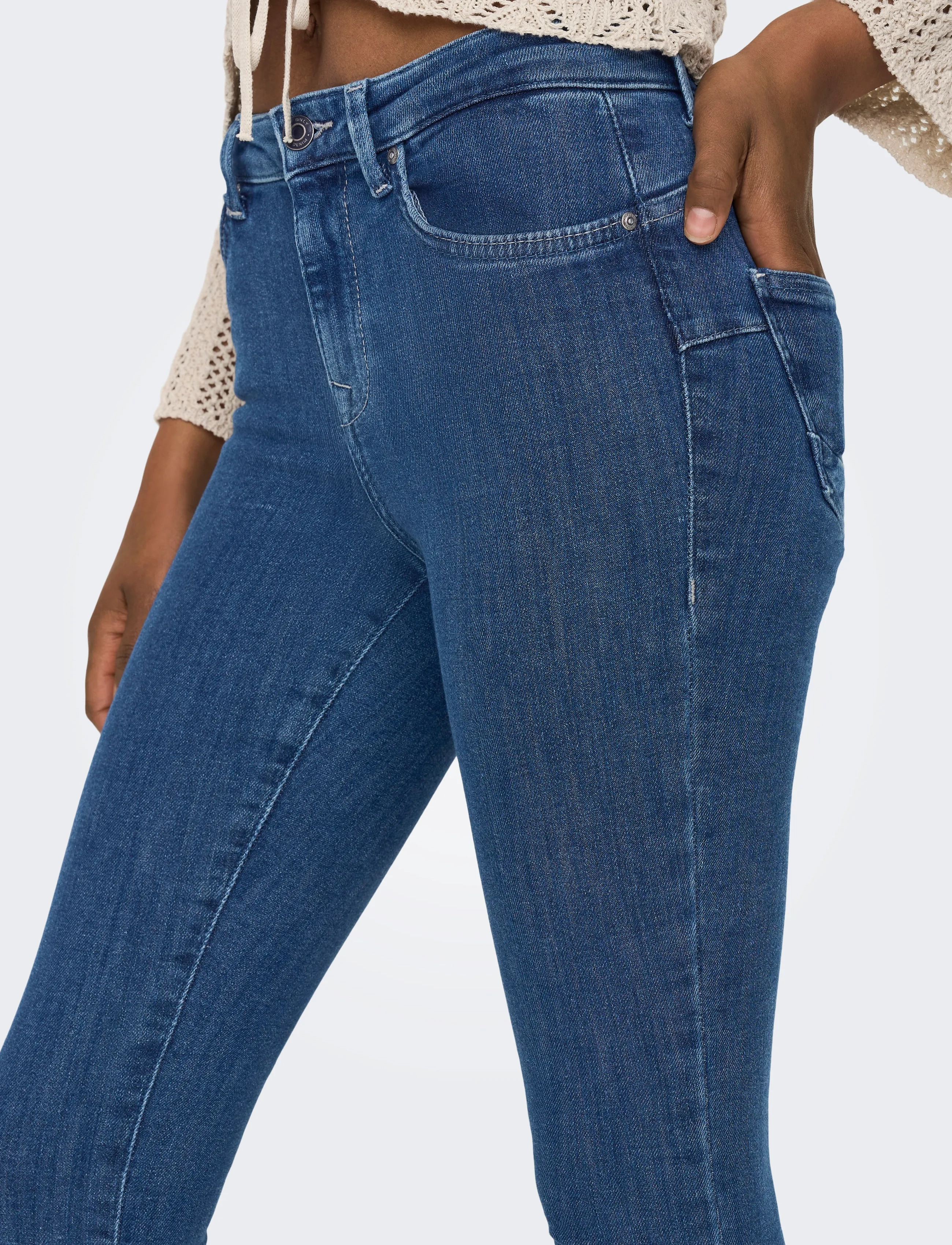 ONLY - ONLPOWER MID PUSHUP SK REA3223 NOOS - dark blue denim - 5