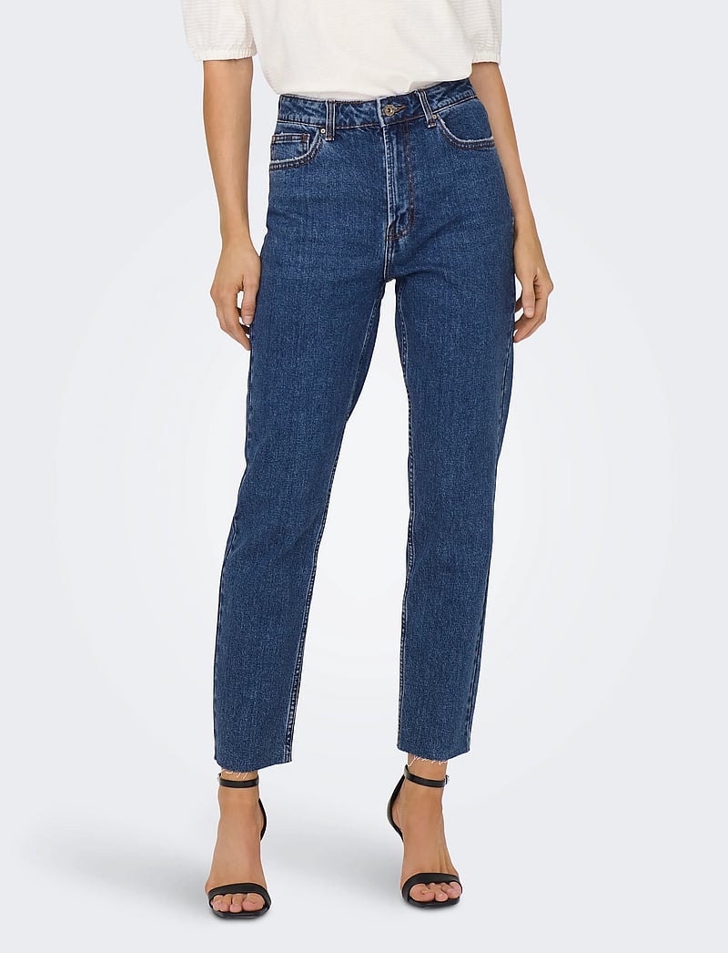 ONLY - ONLEMILY HW ST RW CR AN MAE05 NOOS - straight jeans - dark blue denim - 0
