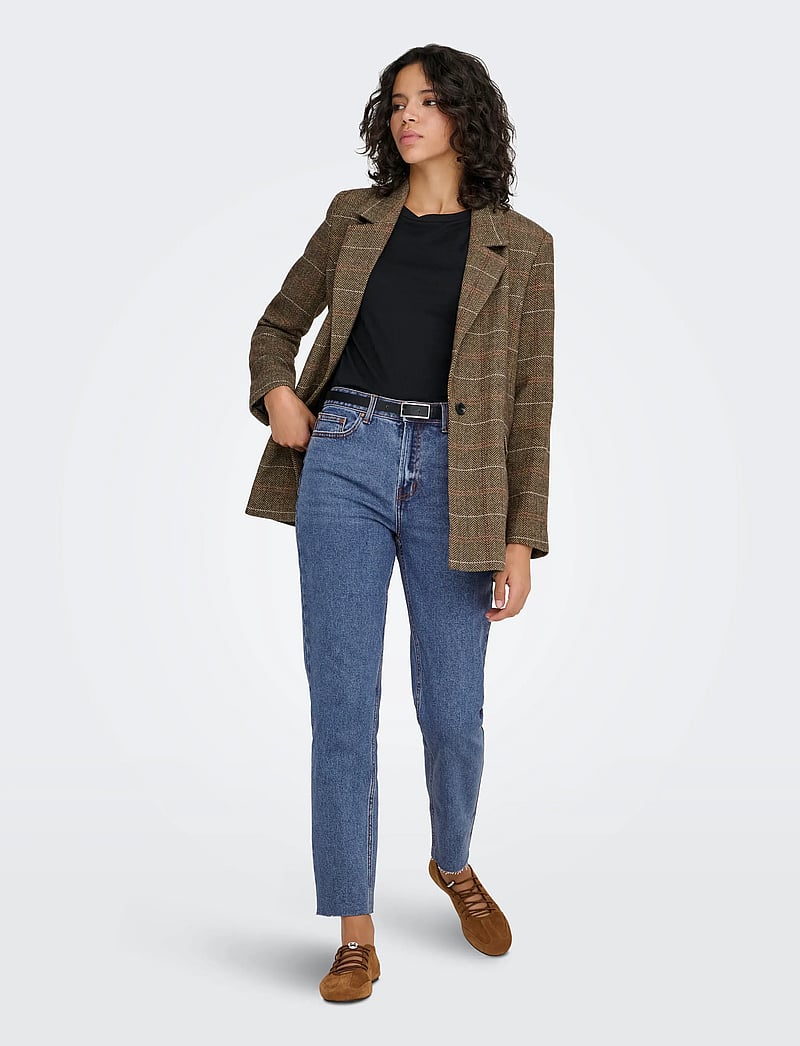 ONLY - ONLEMILY HW ST RW CR AN MAE05 NOOS - straight jeans - dark blue denim - 4