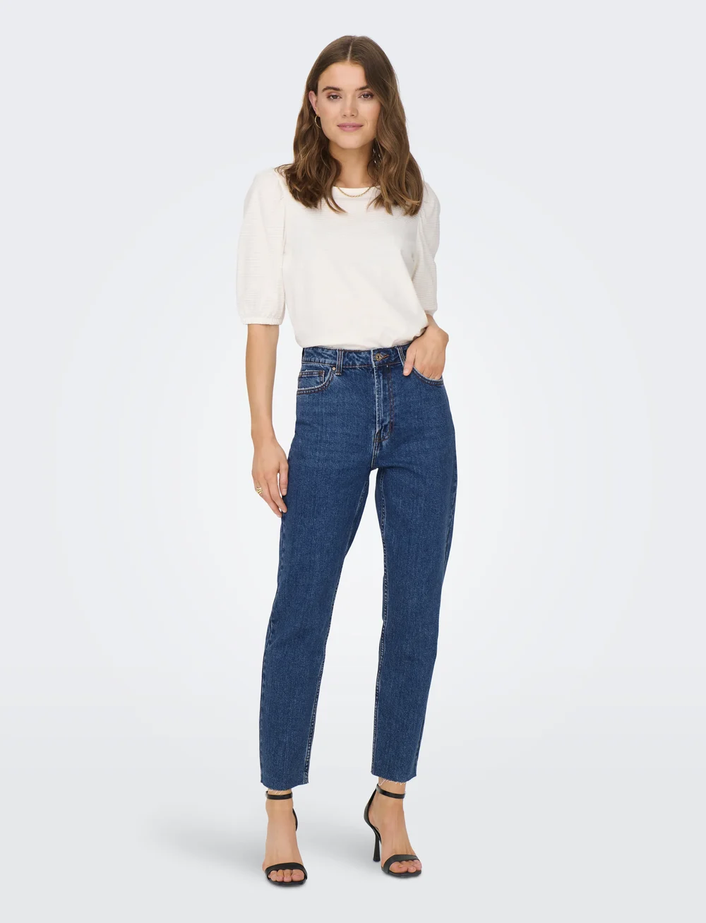 ONLY - ONLEMILY HW ST RW CR AN MAE05 NOOS - straight jeans - dark blue denim - 4