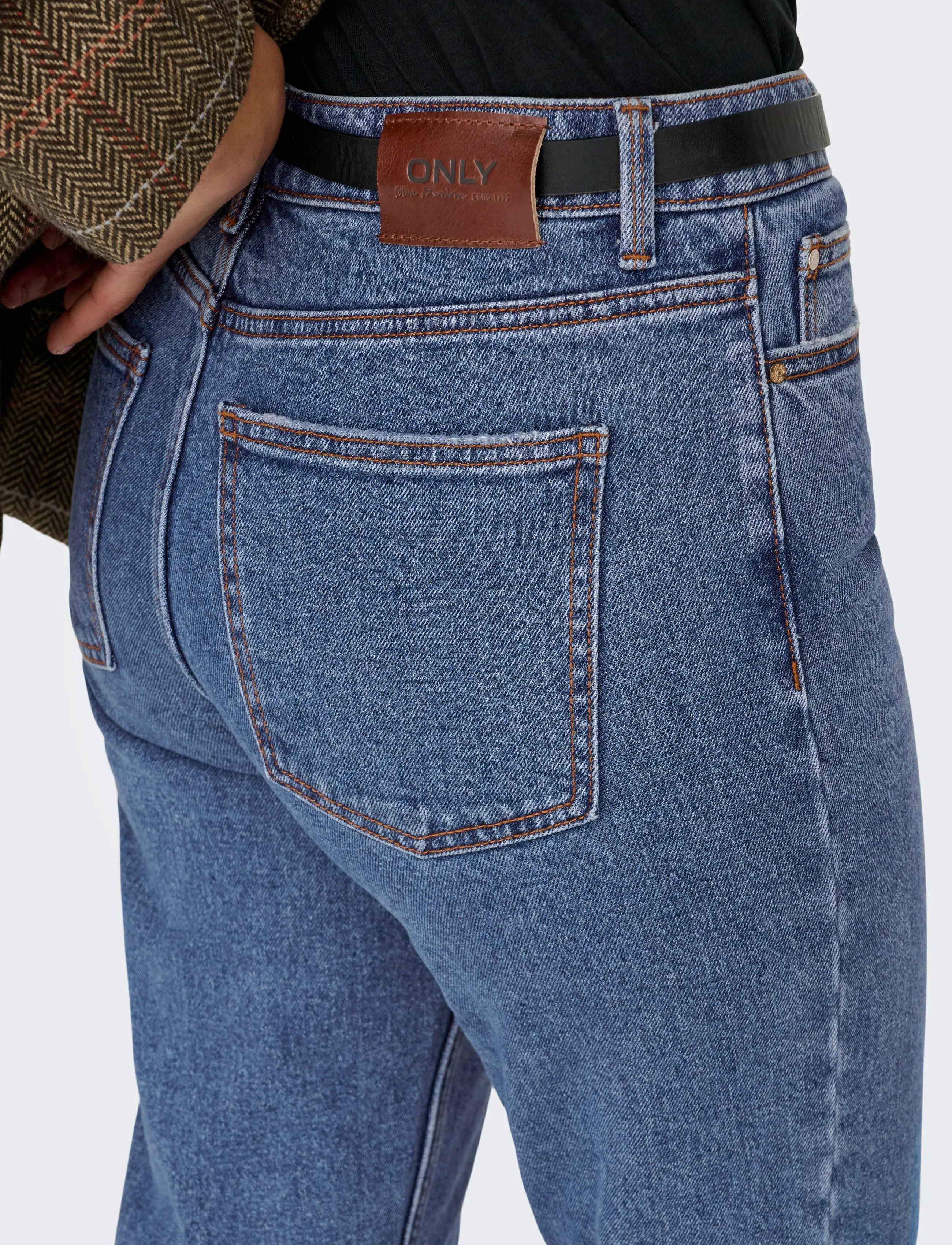 ONLY - ONLEMILY HW ST RW CR AN MAE05 NOOS - straight jeans - dark blue denim - 5