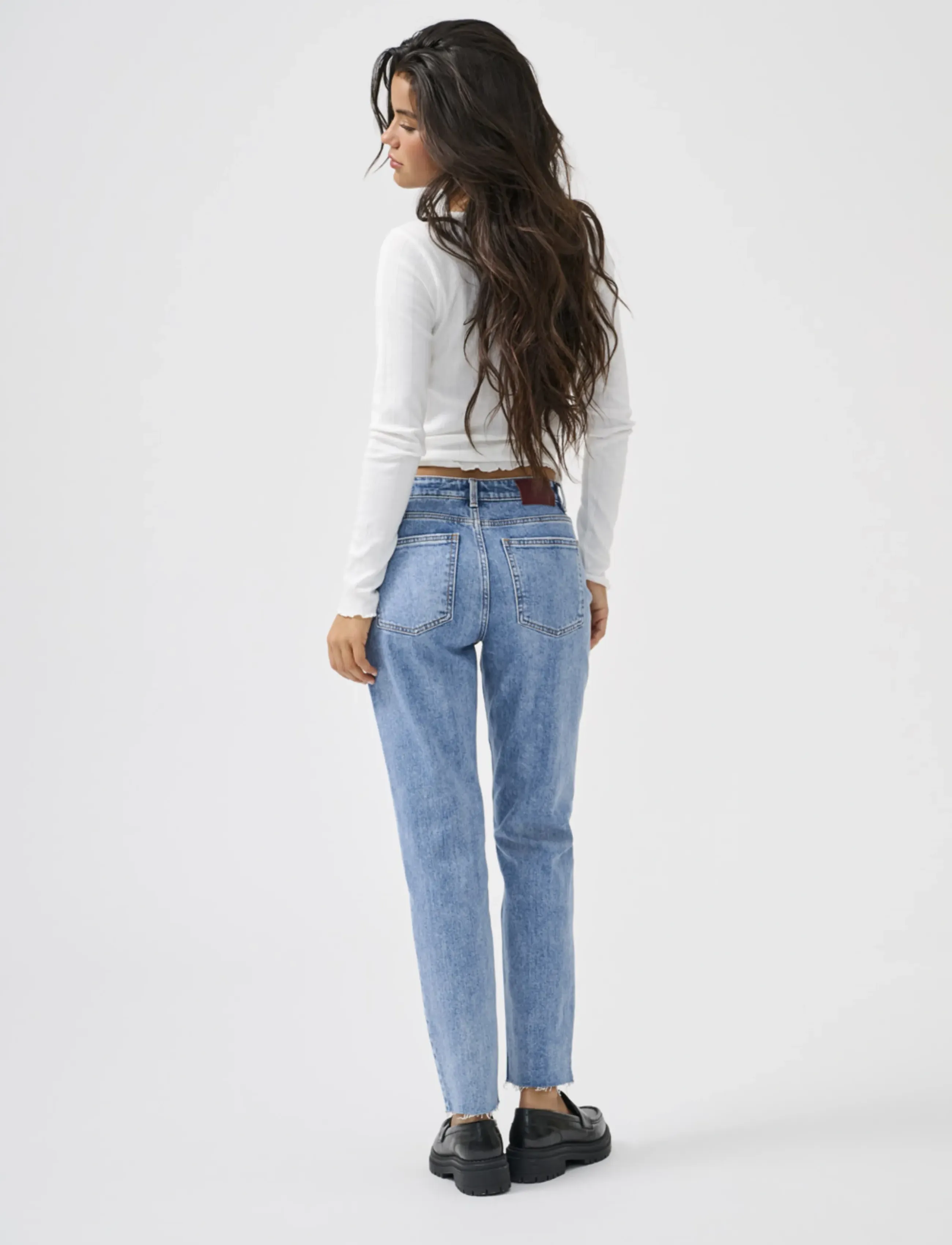 ONLY ONLEMILY HW ST RW CR AN MAE06 NOOS - Sport test Lino - LIGHT BLUE DENIM / blue