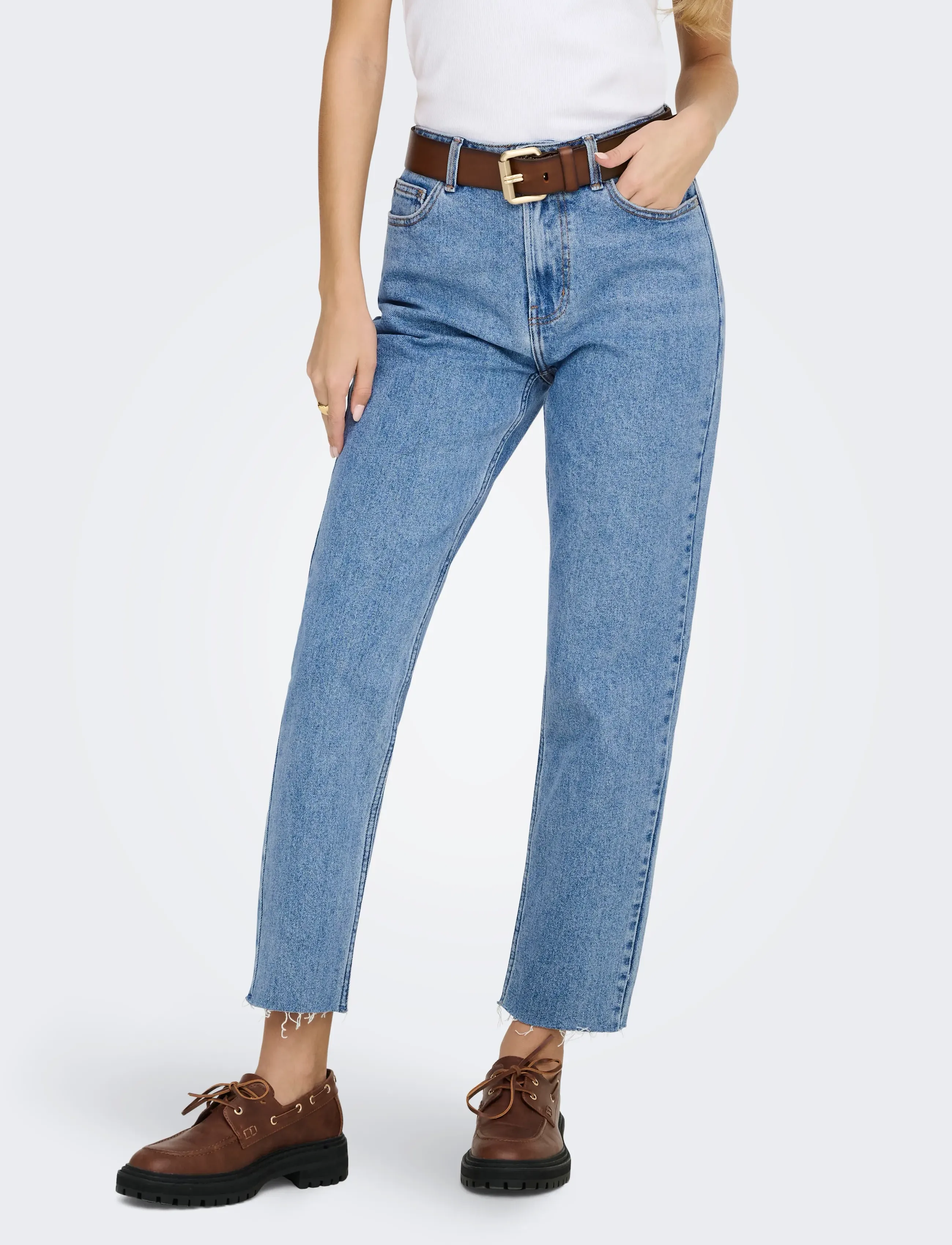 ONLY ONLEMILY HW ST RW CR AN MAE06 NOOS - Transitional Layering - LIGHT BLUE DENIM / blue