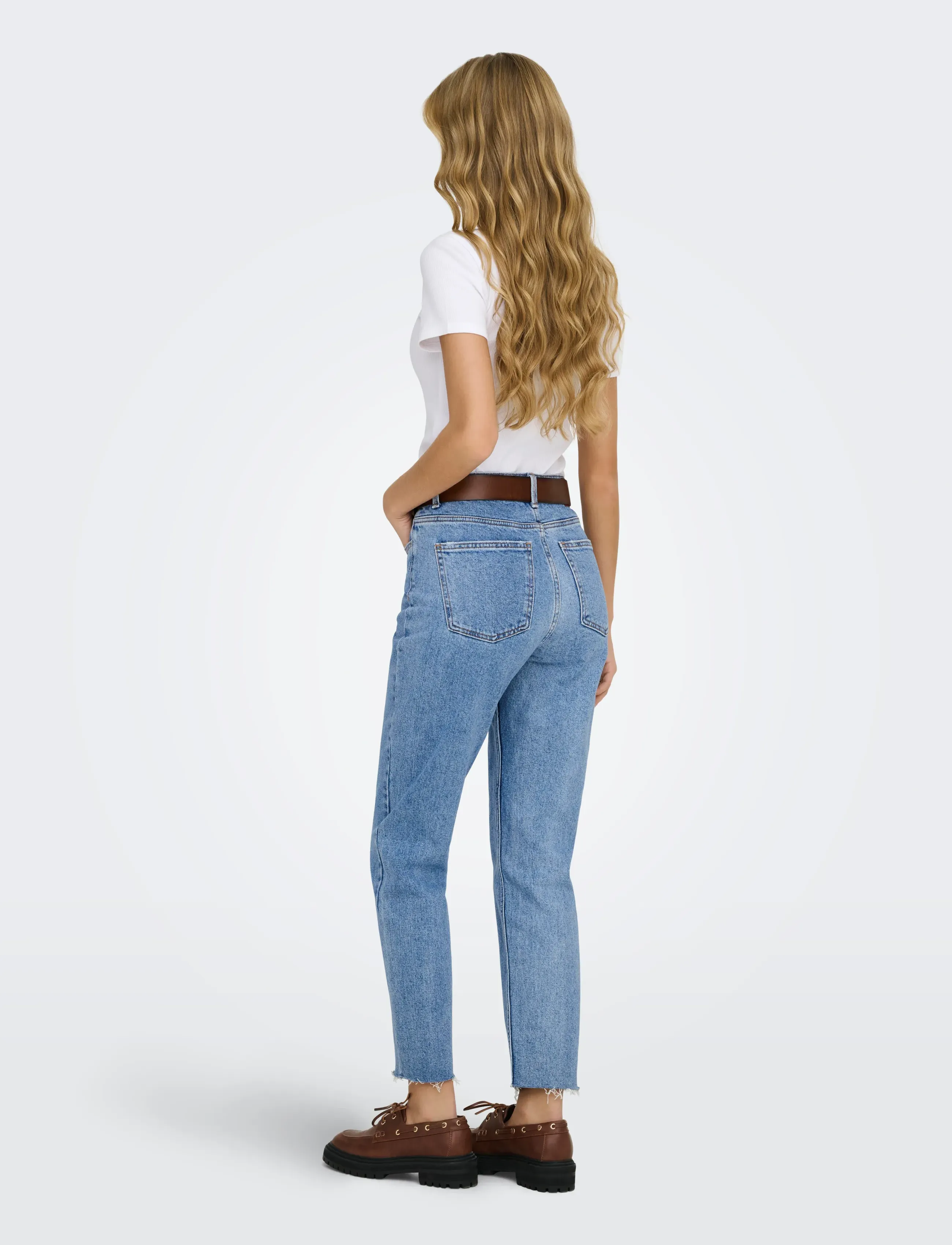 ONLY - ONLEMILY HW ST RW CR AN MAE06 NOOS - straight jeans - light blue denim - 3