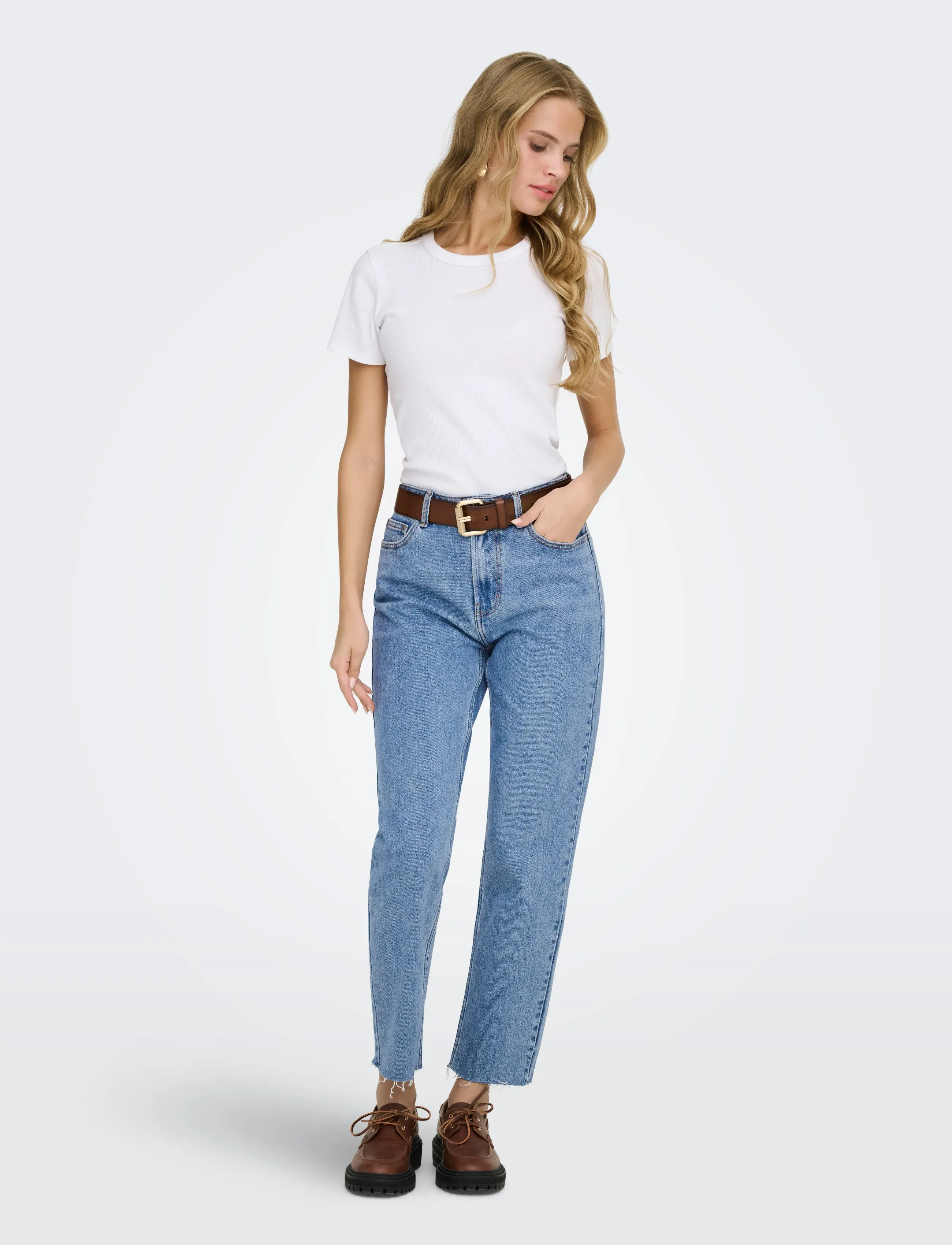 ONLY - ONLEMILY HW ST RW CR AN MAE06 NOOS - straight jeans - light blue denim - 4