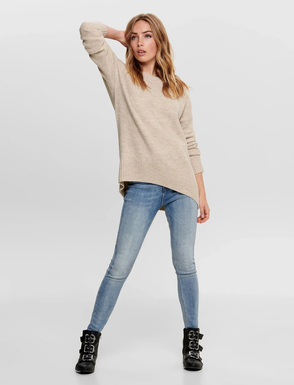 ONLY - ONLNANJING L/S PULLOVER KNT NOOS - sviitrid - nomad - 4