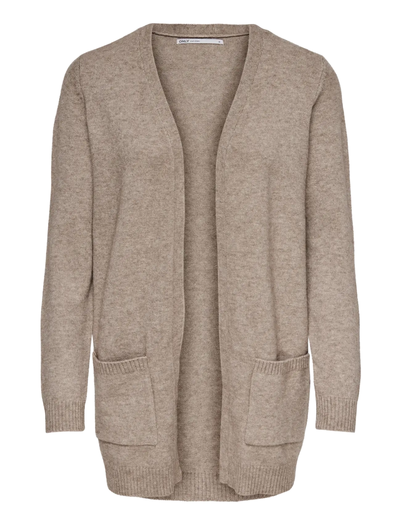 ONLY ONLLESLY L/S OPEN CARDIGAN KNT NOOS - Cardigans - BEIGE / brown