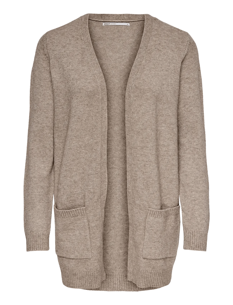 ONLY - ONLLESLY L/S OPEN CARDIGAN KNT NOOS - cardigans - beige - 1