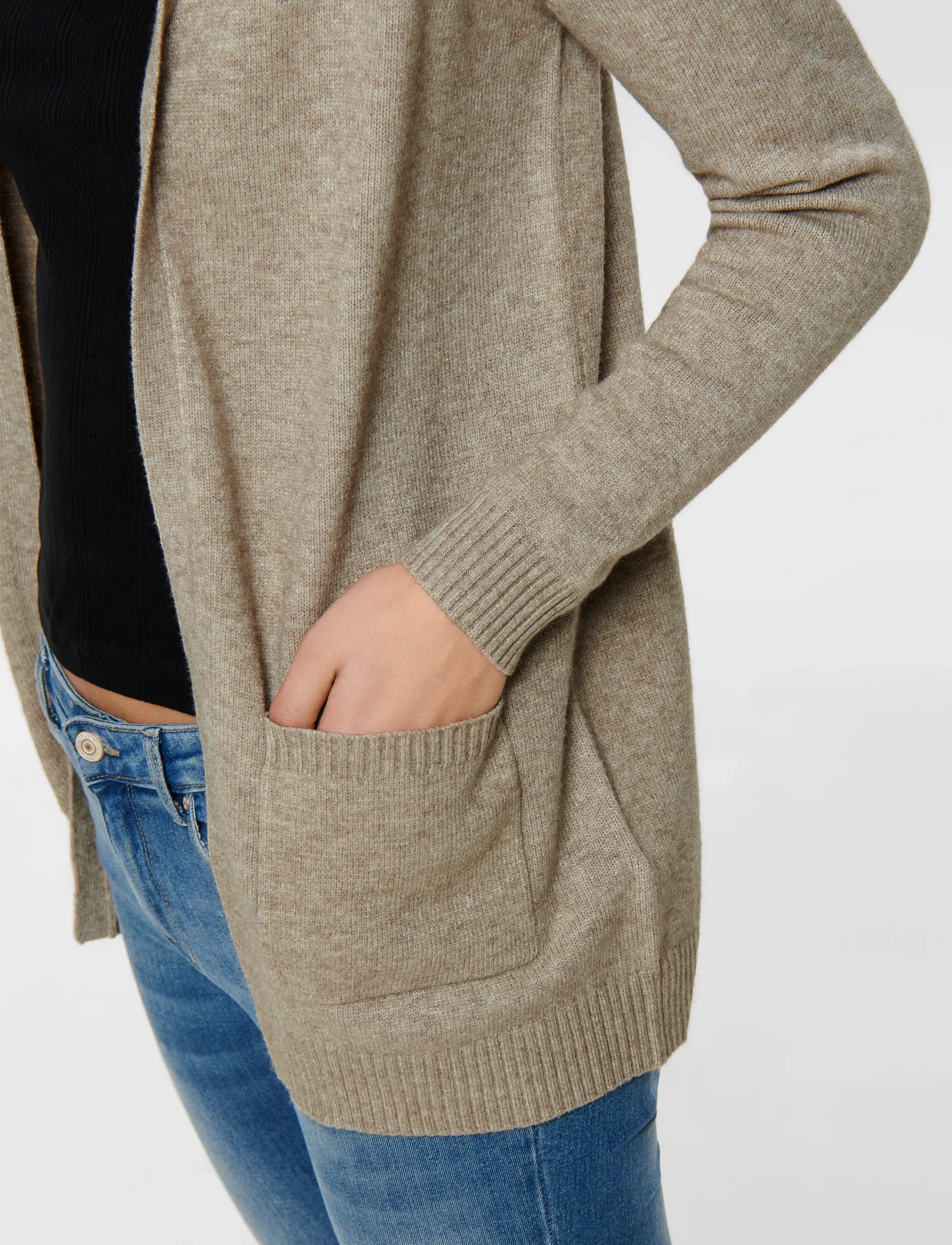 Koftor / Cardigans / Västar Only Lesly Open Knitted Cardigan Beije 7