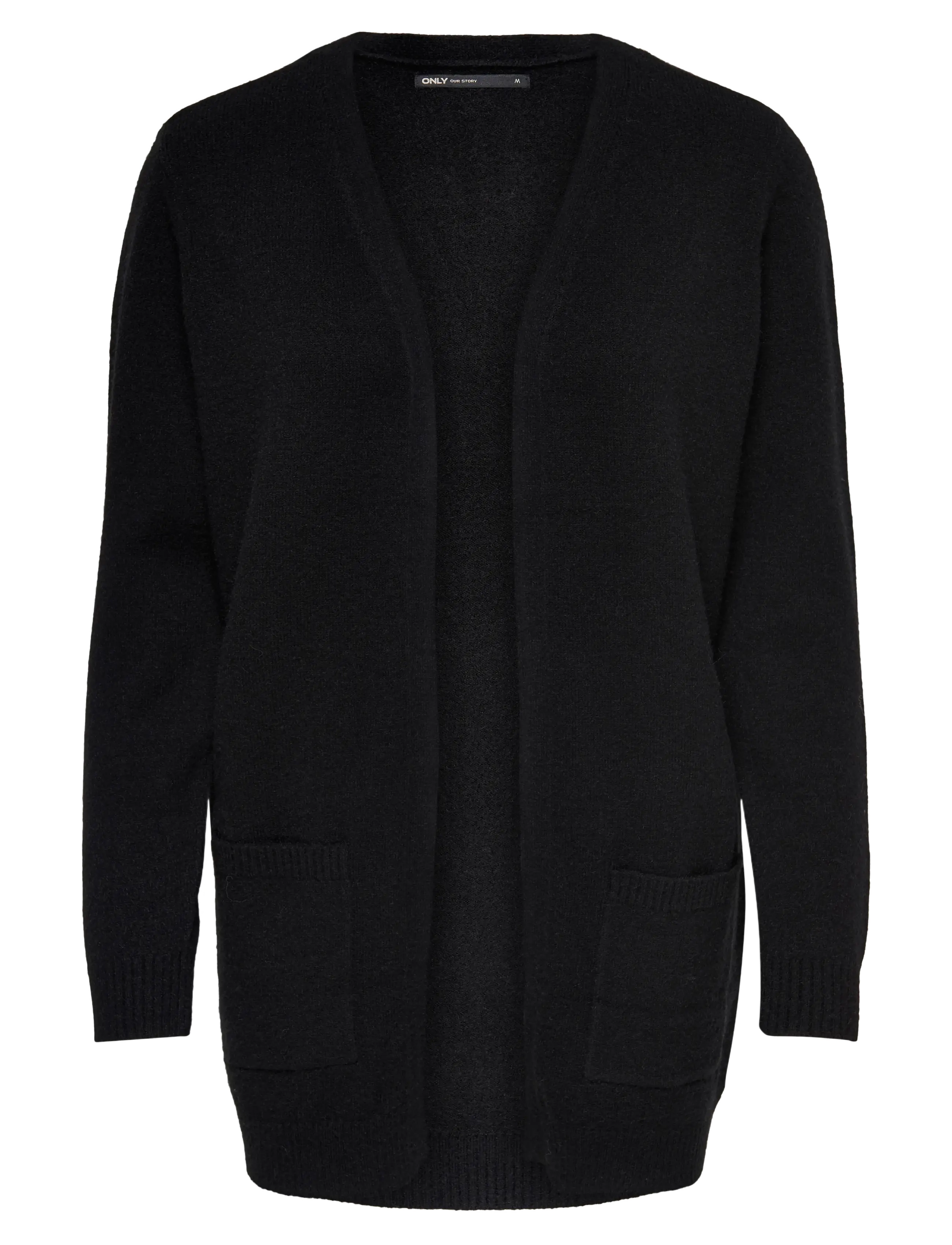 ONLY Onllesly L/S Open Cardigan Knt Noos Schwarz - S - Damen