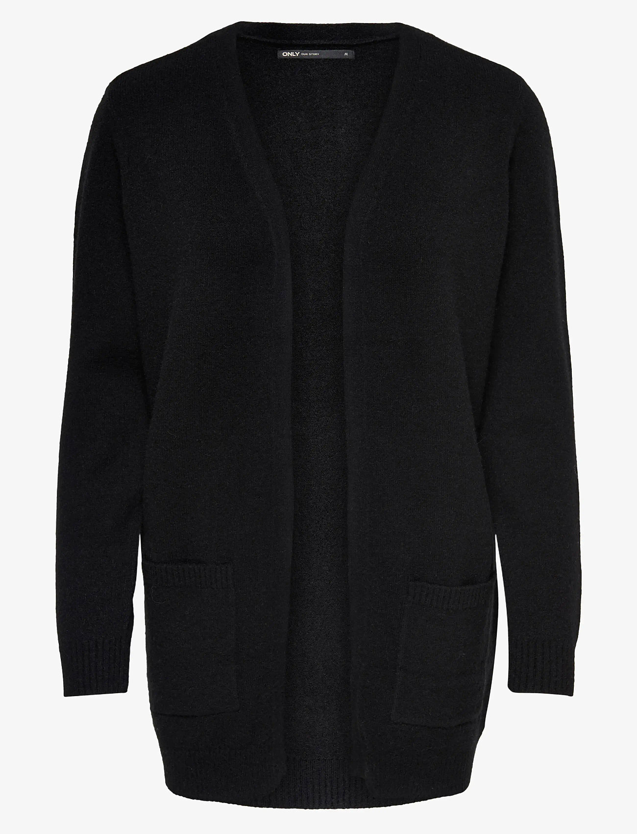 ONLY - ONLLESLY L/S OPEN CARDIGAN KNT - neuletakit - black - 1