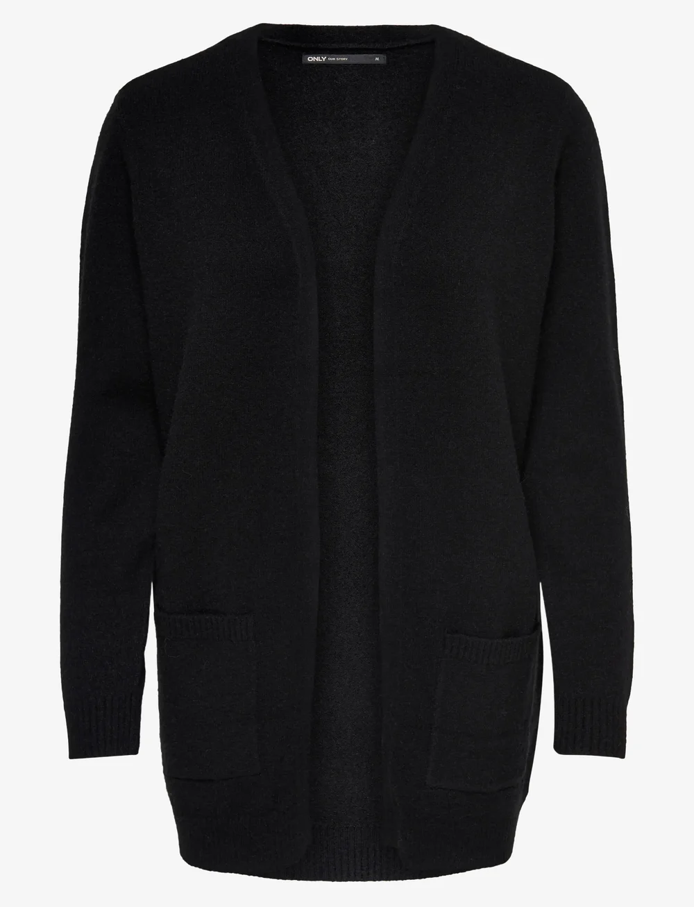 ONLY - ONLLESLY L/S OPEN CARDIGAN KNT NOOS - koftor - black - 1