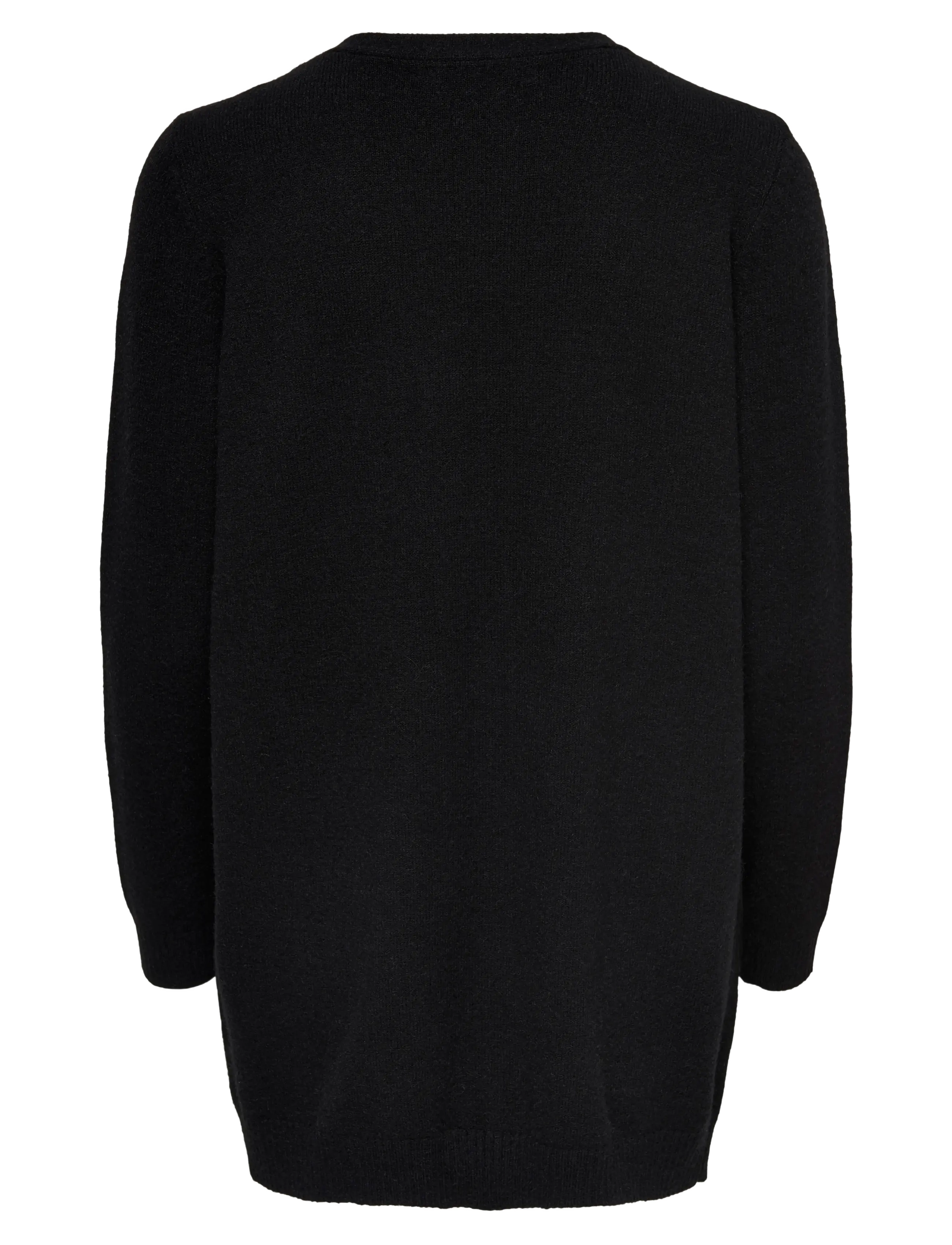ONLY - ONLLESLY L/S OPEN CARDIGAN KNT NOOS - strickjacken - black - 2
