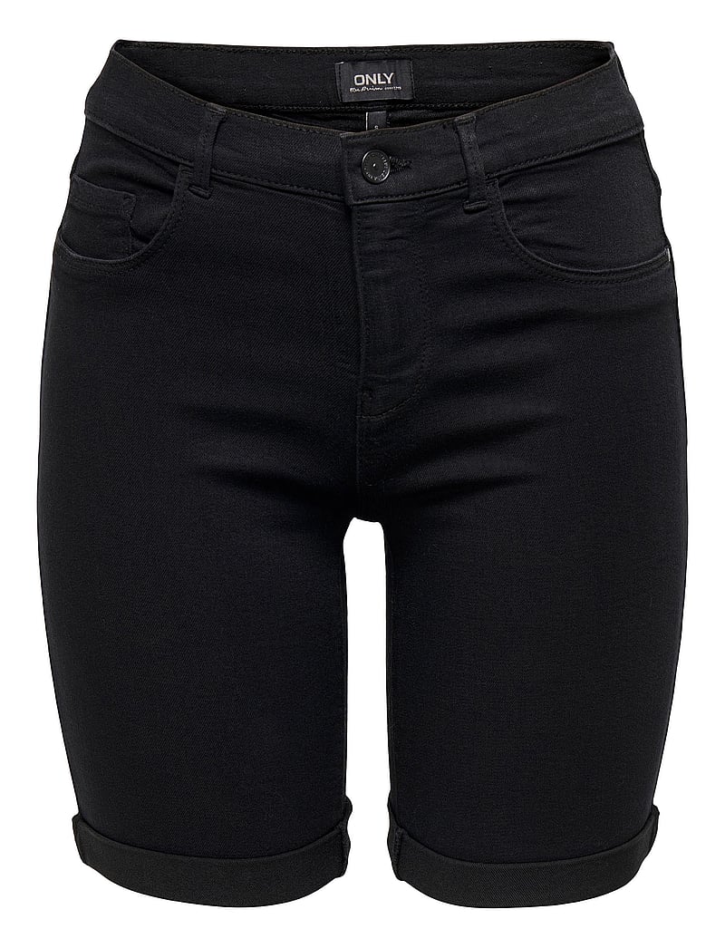 ONLY - ONLRAIN LIFE MID LONG DNM SHORTS NOOS - jeansshorts - black - 1