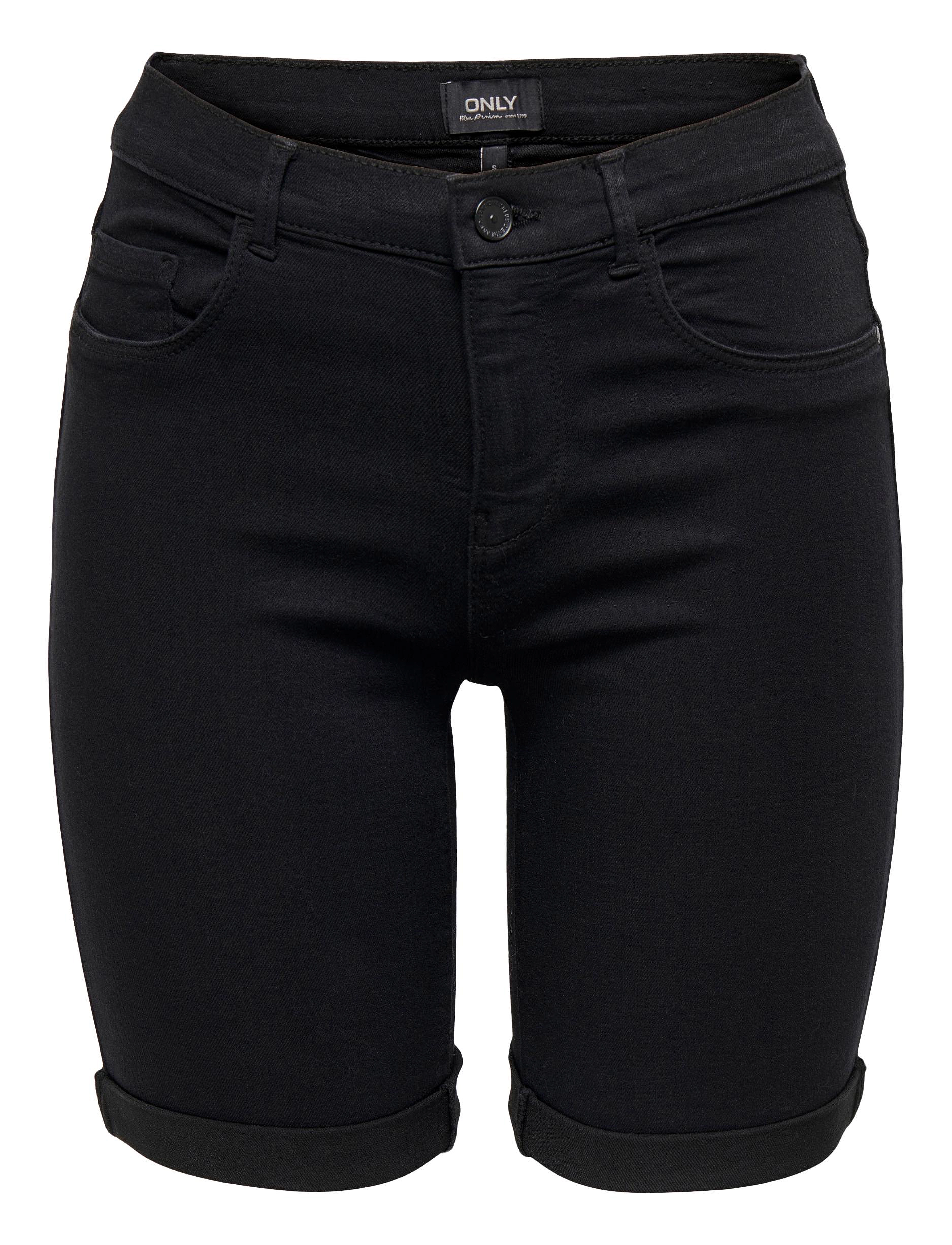 ONLY - ONLRAIN LIFE MID LONG DNM SHORTS NOOS - jorts - black - 1