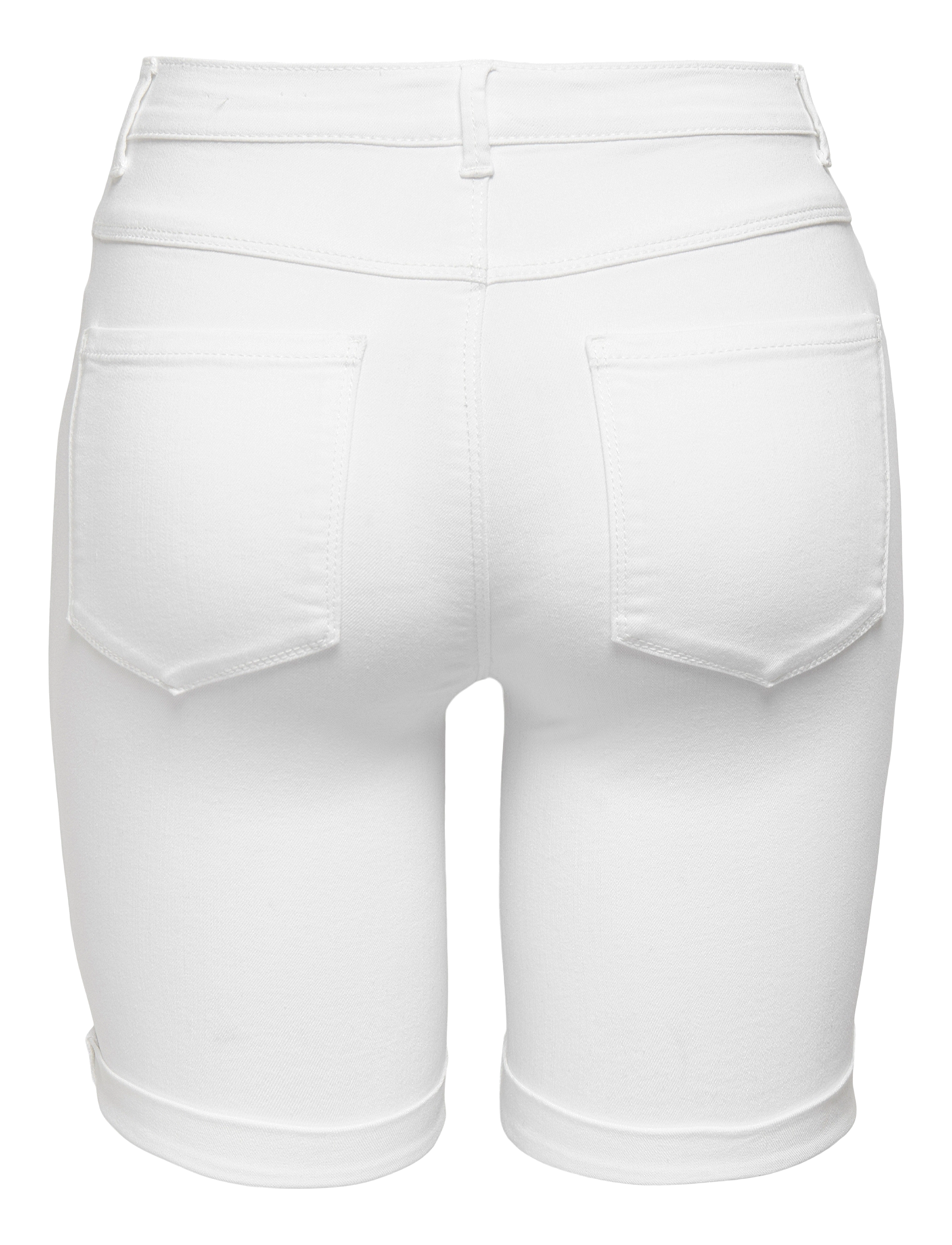 ONLY - ONLRAIN LIFE MID LONG DNM SHORTS NOOS - jeansshorts - white - 2