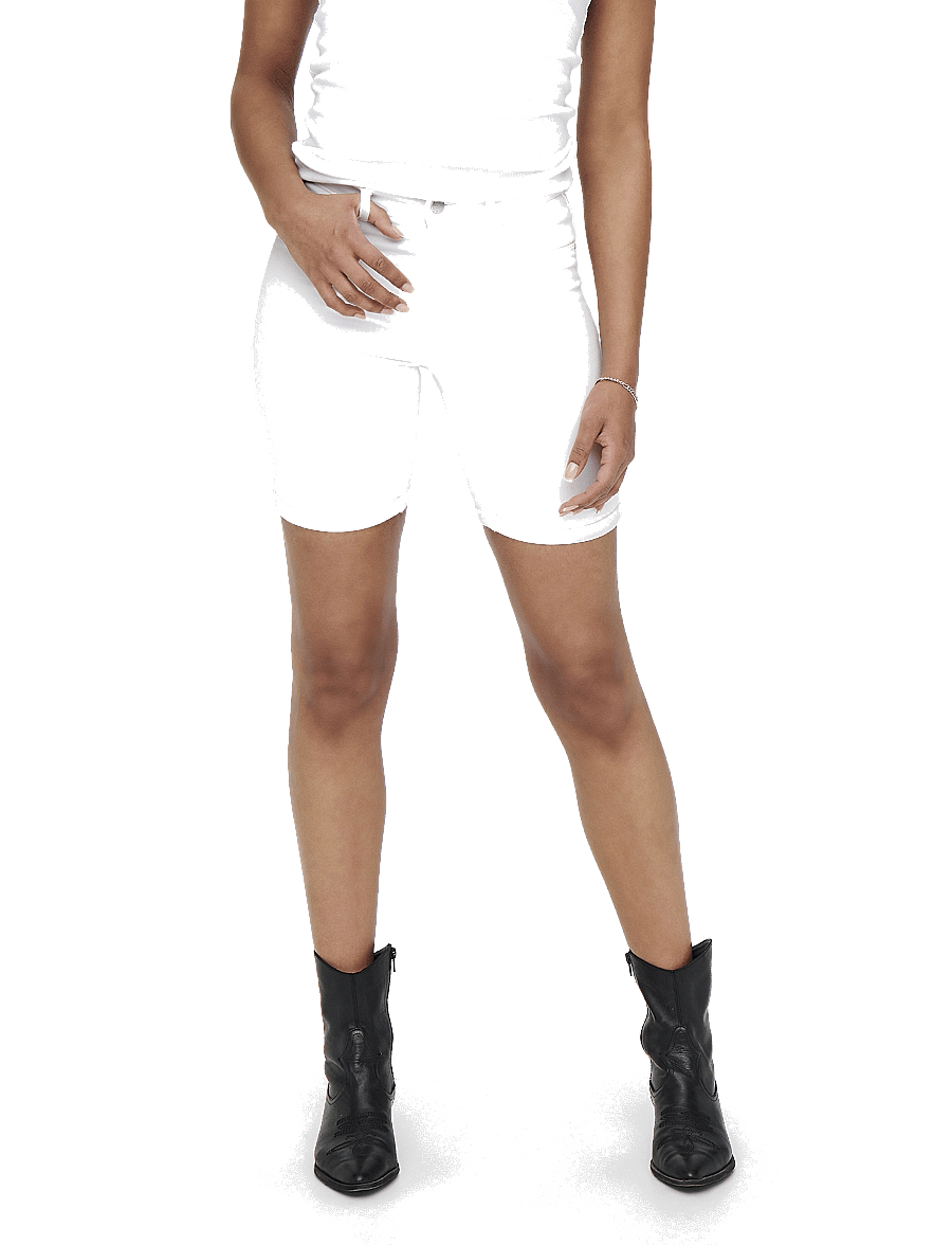 ONLY - ONLRAIN LIFE MID LONG DNM SHORTS NOOS - jeansshorts - white - 0
