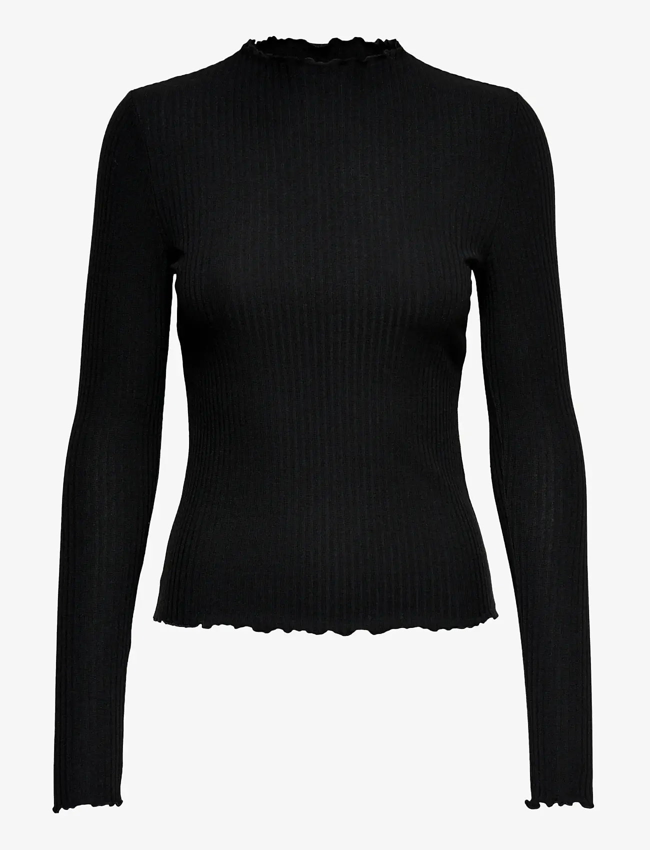 ONLY - ONLEMMA L/S HIGH NECK TOP NOOS JRS - langærmede toppe - black - 1