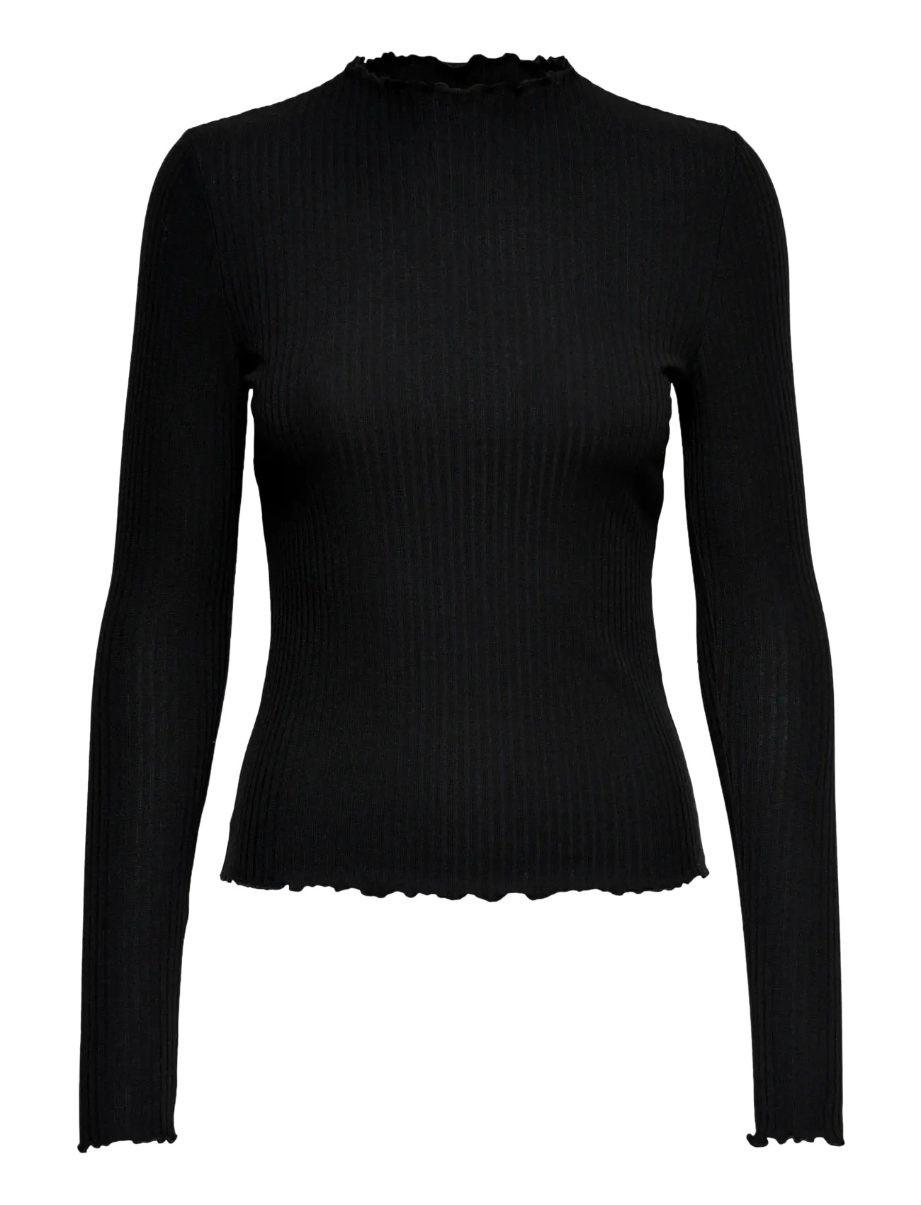 ONLY ONLEMMA L/S HIGH NECK TOP NOOS JRS - T-Shirts & Tops - BLACK / black