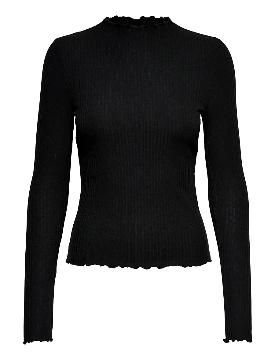 ONLY - ONLEMMA L/S HIGH NECK TOP NOOS JRS - pikkade varrukatega topid - black - 1