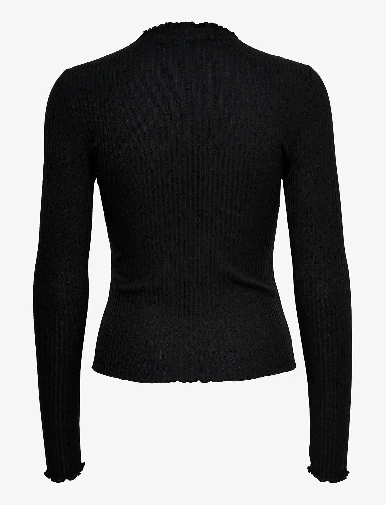 ONLY - ONLEMMA L/S HIGH NECK TOP NOOS JRS - langærmede toppe - black - 2