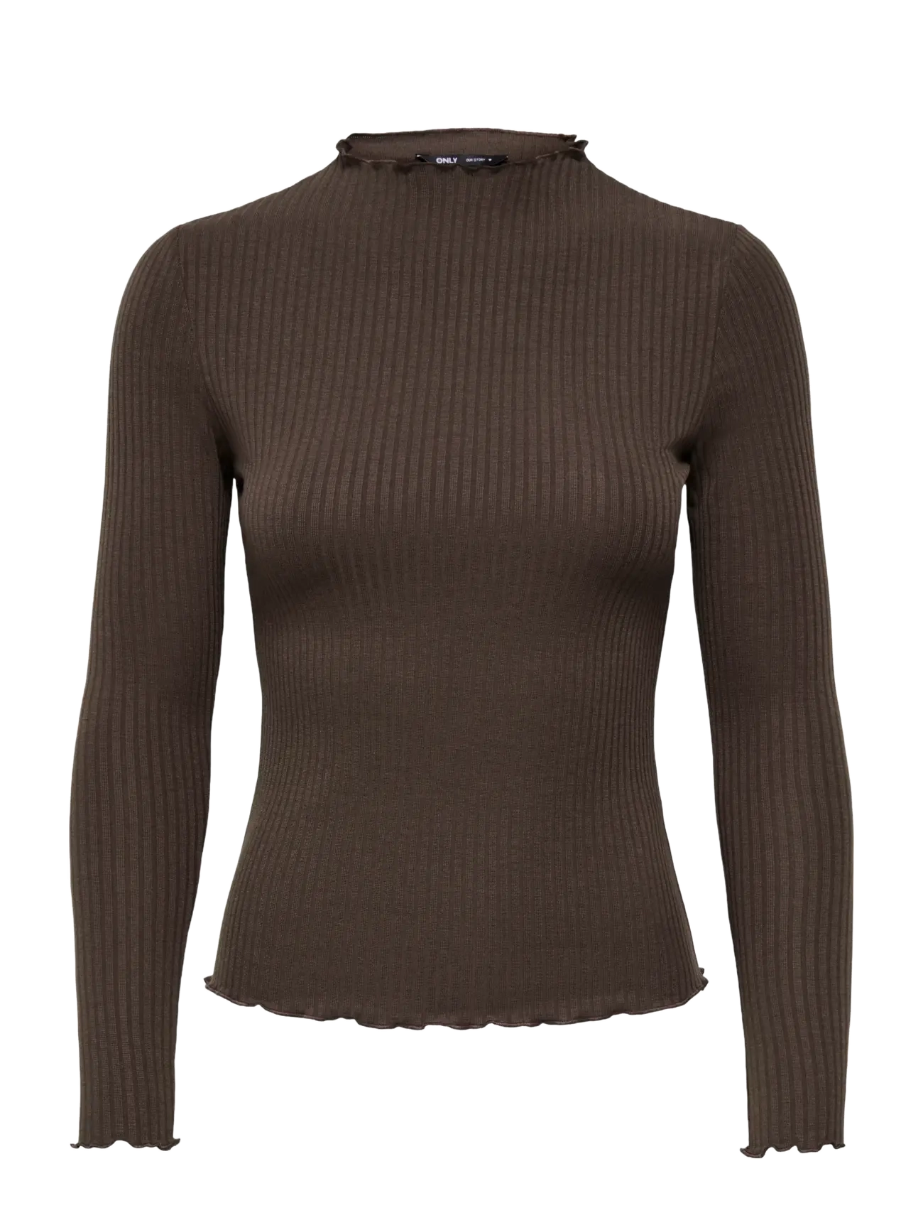 ONLY - ONLEMMA L/S HIGH NECK TOP NOOS JRS - langærmede toppe - bracken - 1