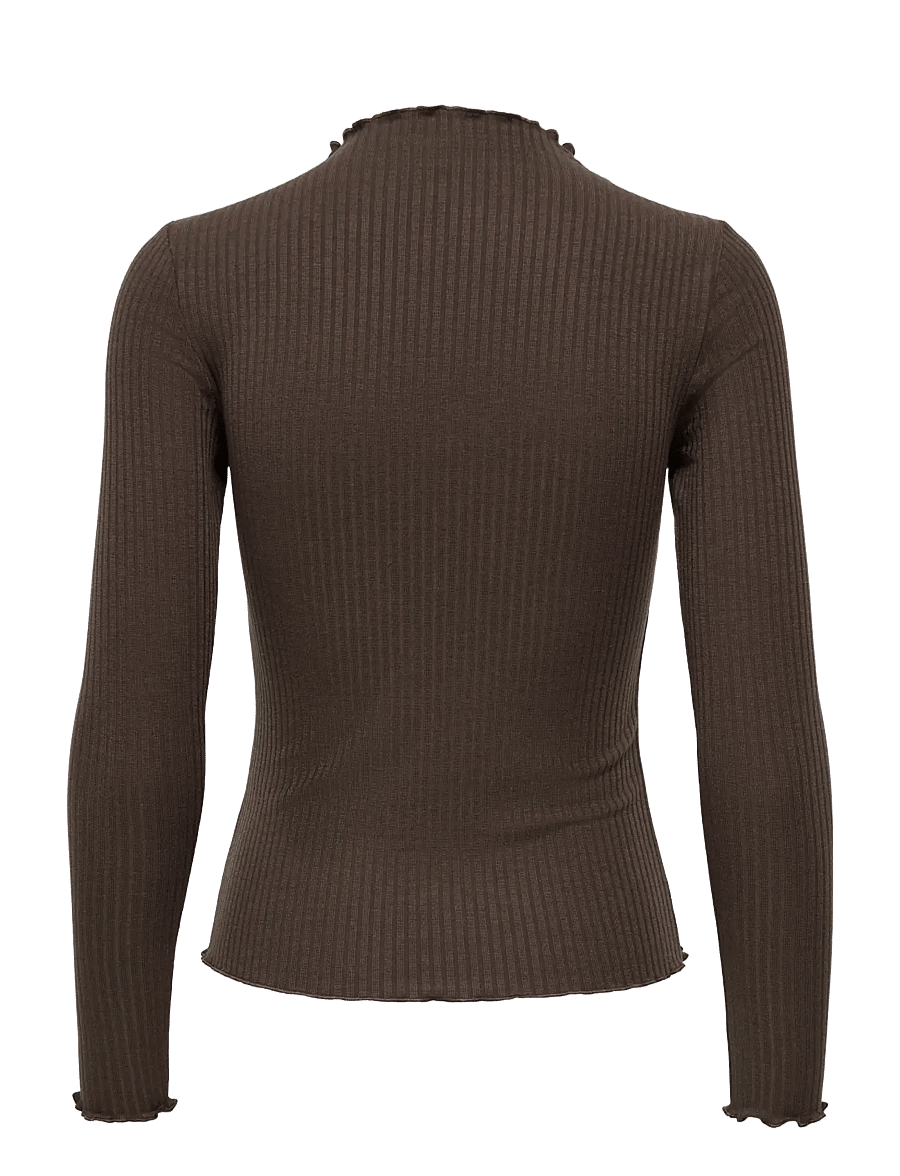 ONLY - ONLEMMA L/S HIGH NECK TOP NOOS JRS - langärmlige tops - bracken - 2