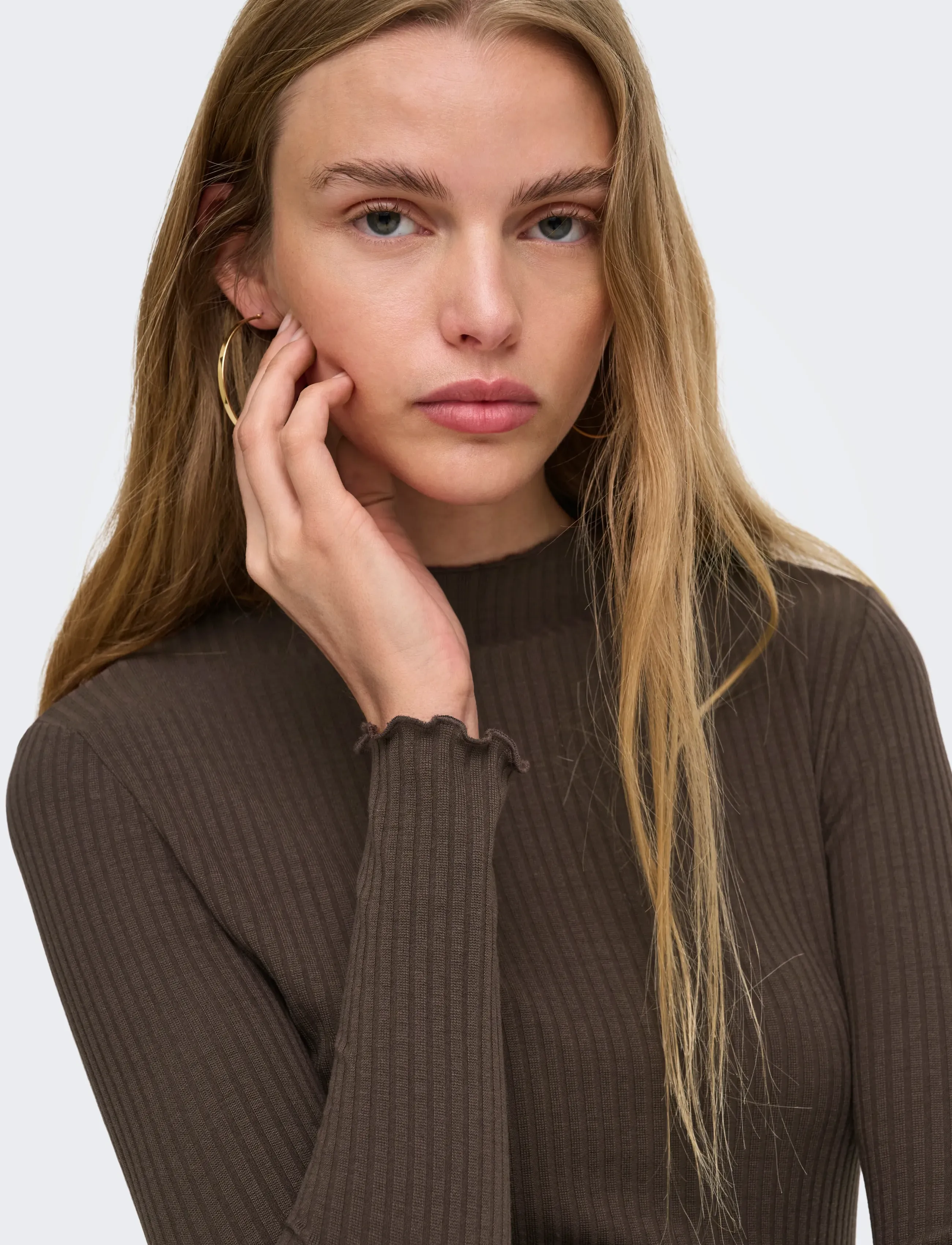 ONLY - ONLEMMA L/S HIGH NECK TOP NOOS JRS - langærmede toppe - bracken - 5