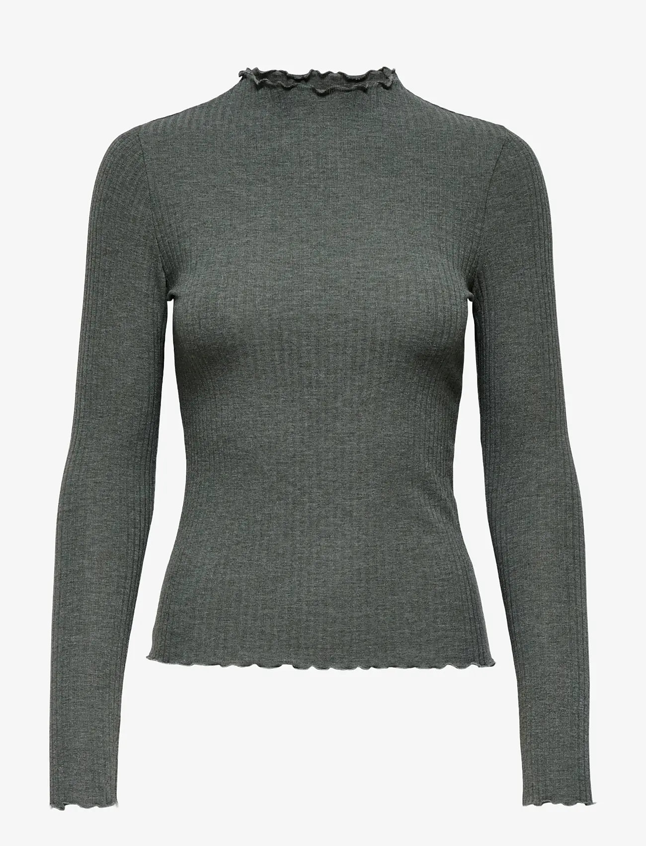 ONLY - ONLEMMA L/S HIGH NECK TOP NOOS JRS - t-shirts met lange mouwen - castor gray - 1