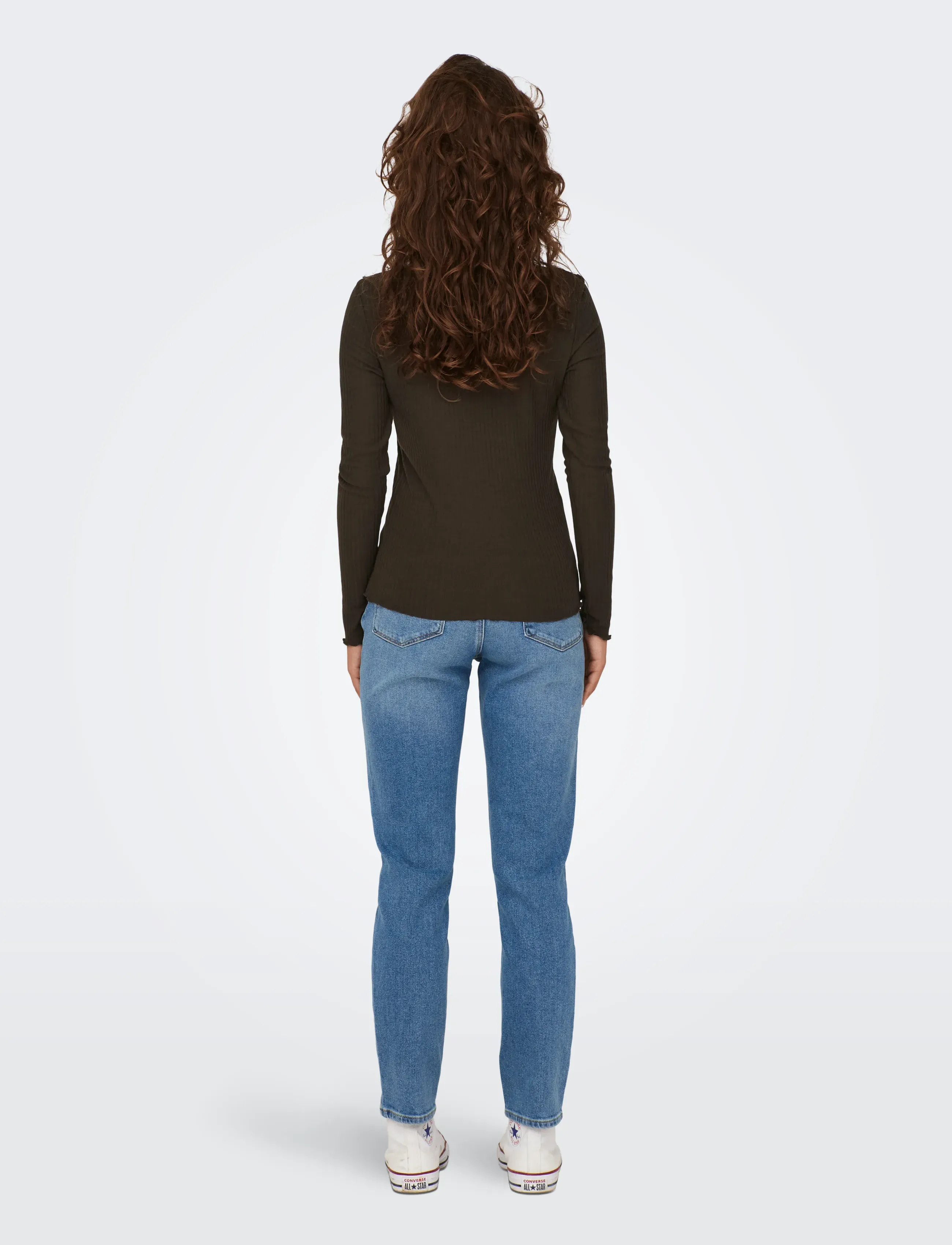 ONLY - ONLEMMA L/S HIGH NECK TOP NOOS JRS - langærmede toppe - demitasse - 3